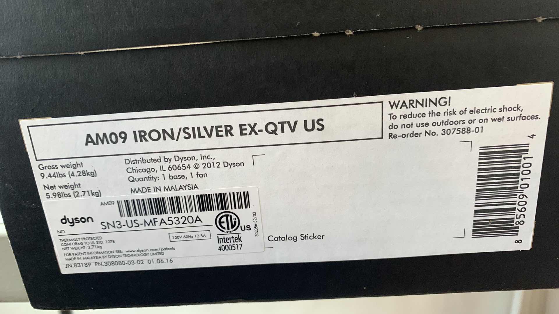 Photo 1 of DYSON HOT PLUS COOL AM09 JET FOCUS HEATER AND FAN IRON SILVER EX-QTV US