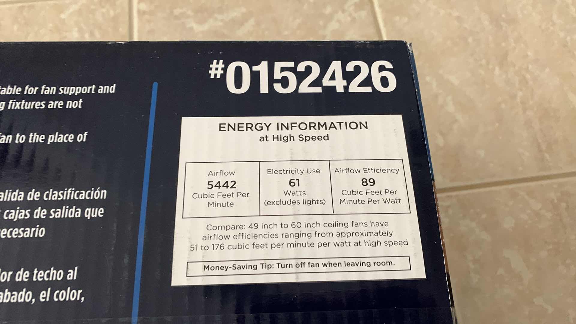 Photo 1 of HARBOR BREEZE SPRINGFIELD II CEILING FAN WITH LIGHT FACTORY SEALED