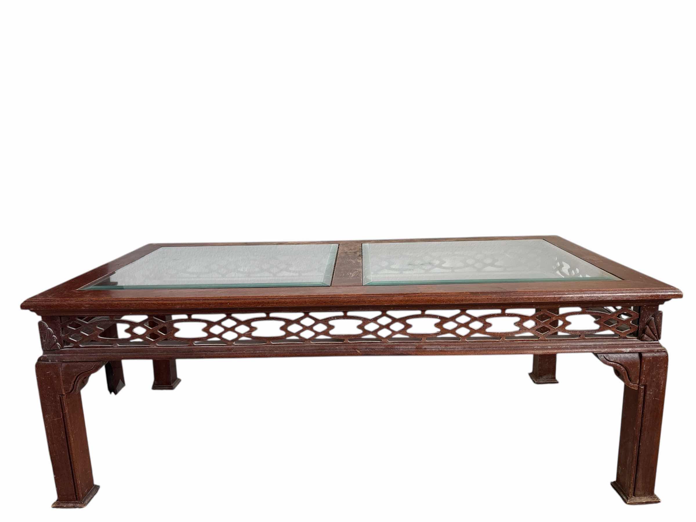 Photo 1 of CHIPPENDALE STYLE CARVED COFFEE TABLE 47.5”X24”H18”