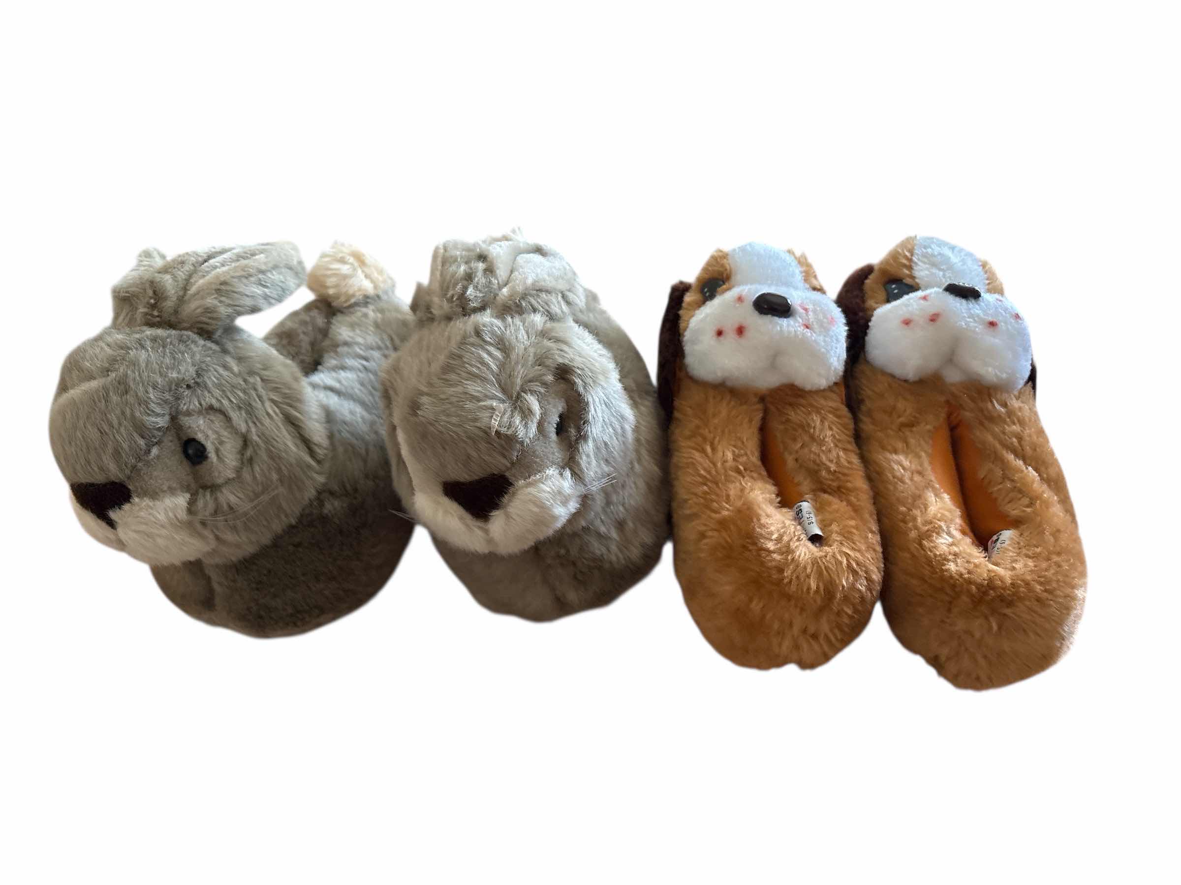 Photo 1 of (2)PCS SIZE 5/6 RABBIT AND DOG SLIPPER
