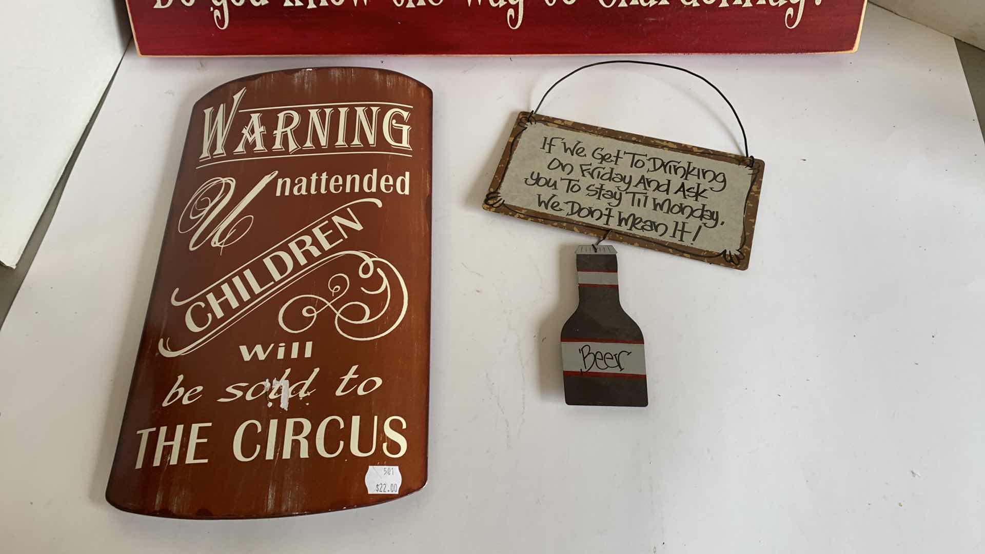 Photo 1 of 3 NOVELTY SIGNS