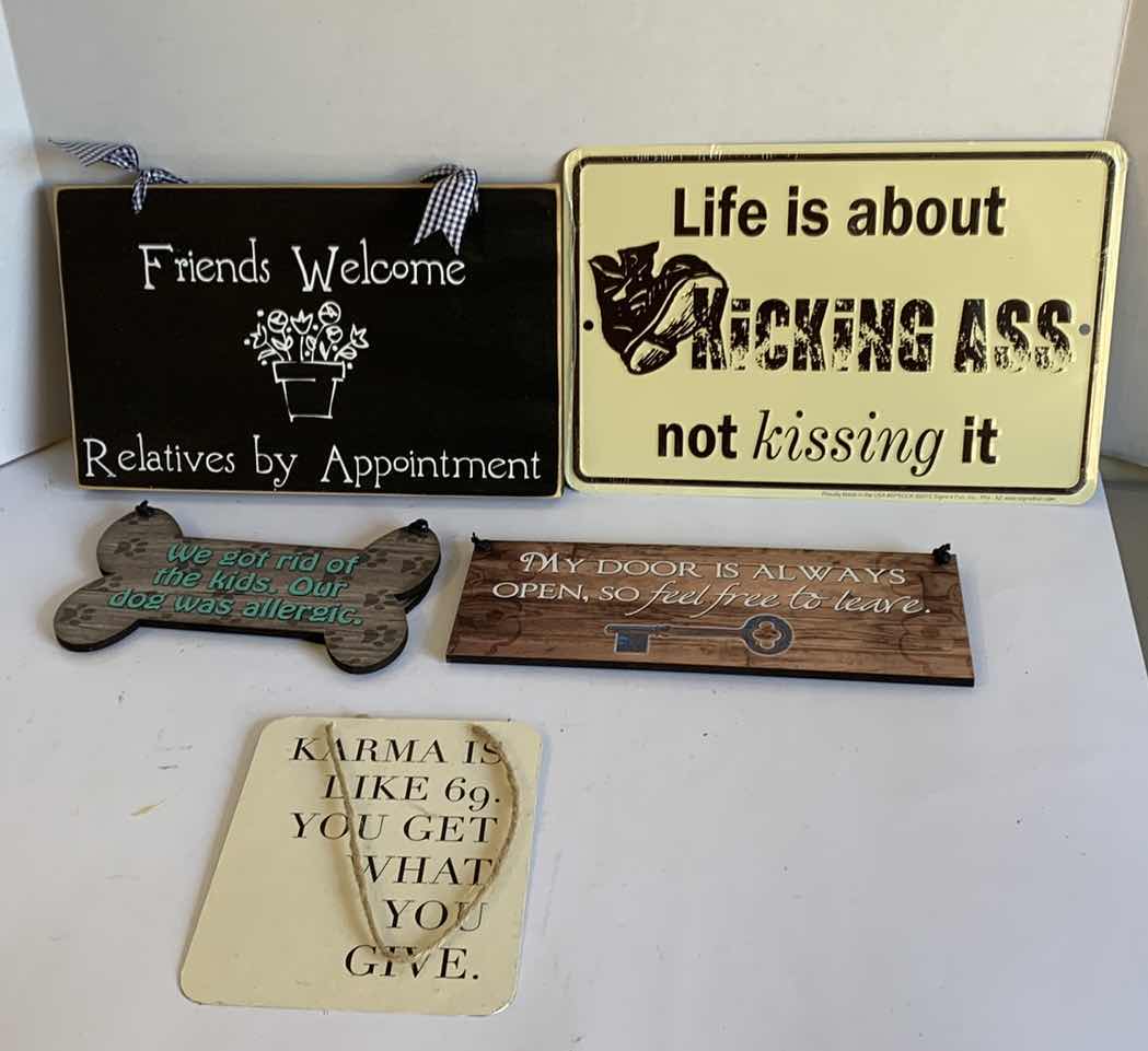 Photo 1 of 5 NOVELTY SIGNS