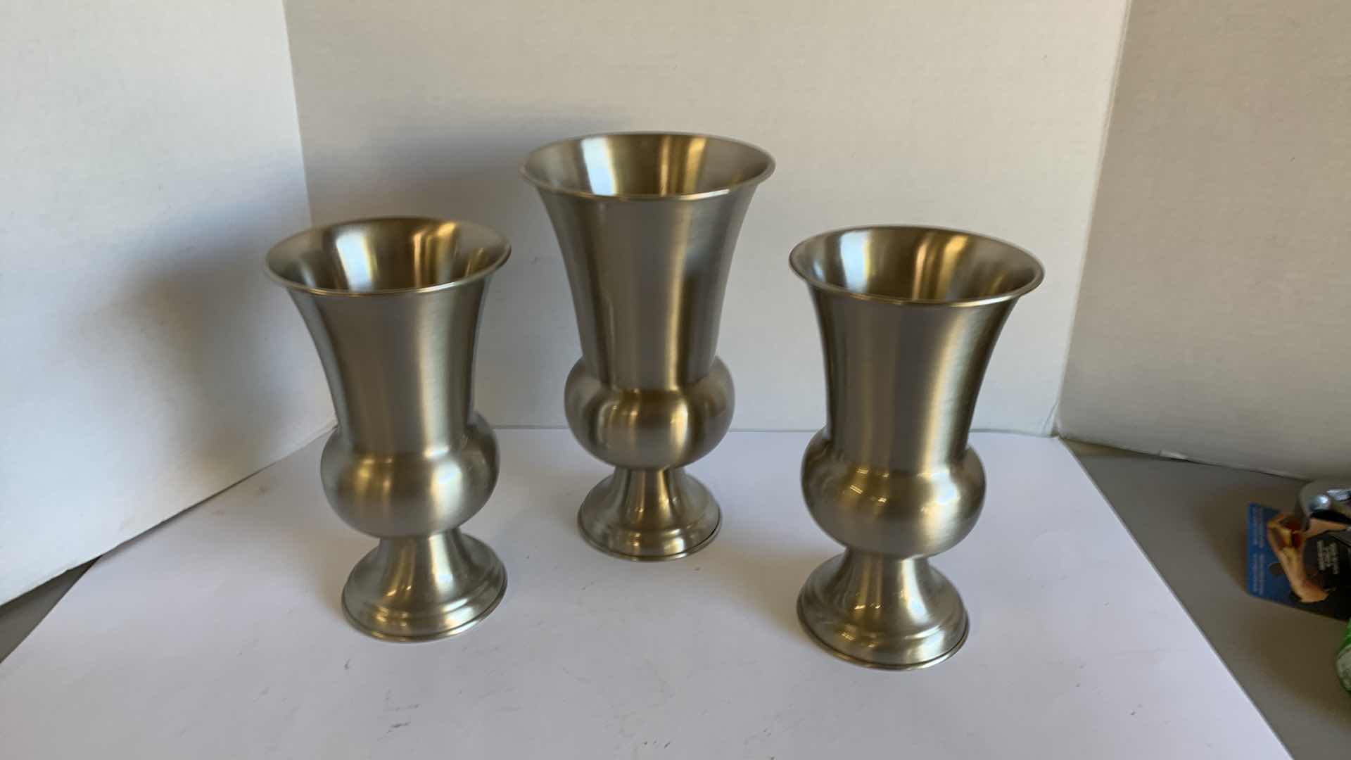Photo 1 of 3 METAL VASES 11”
