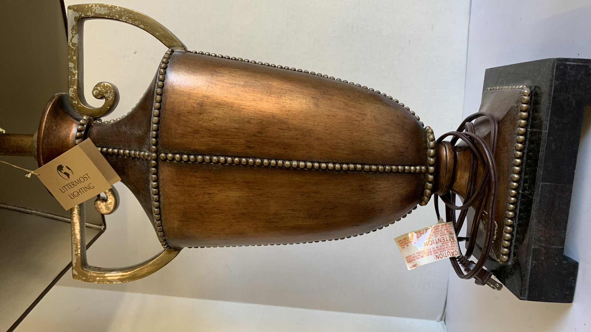 Photo 1 of $345 UTTERMOST LIGHTING GREEK STYLE TABLE LAMP 36”