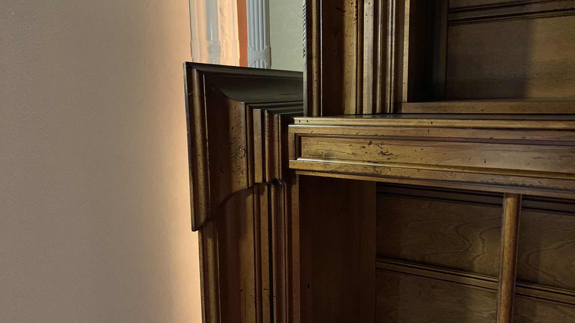 Photo 1 of 3 PC-MAHOGANY BOOKCASE WALL UNIT 96” X 20” H 93”