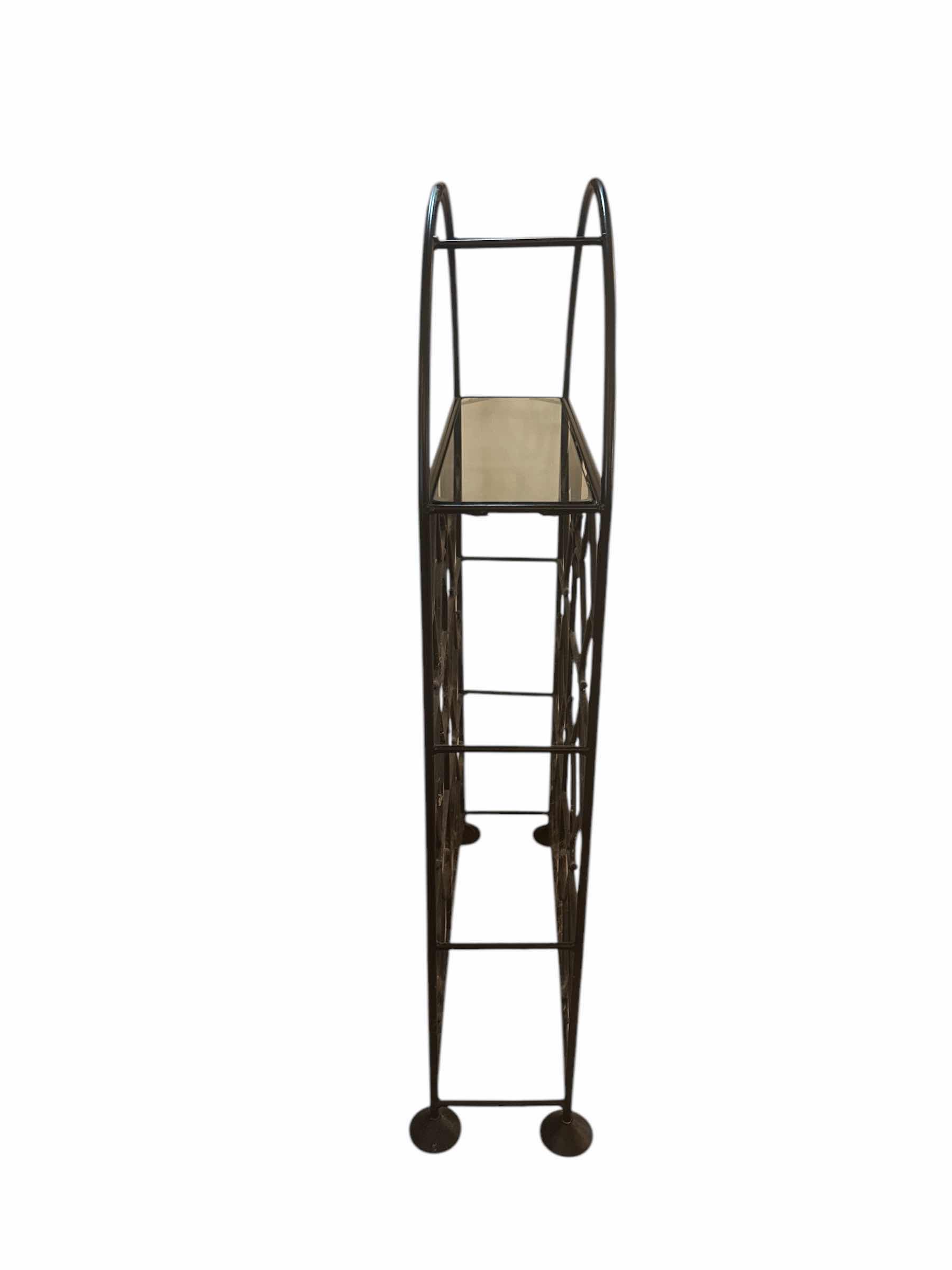 Photo 1 of METAL ARCHED WINE RACK 24“ x 7“ H 40”