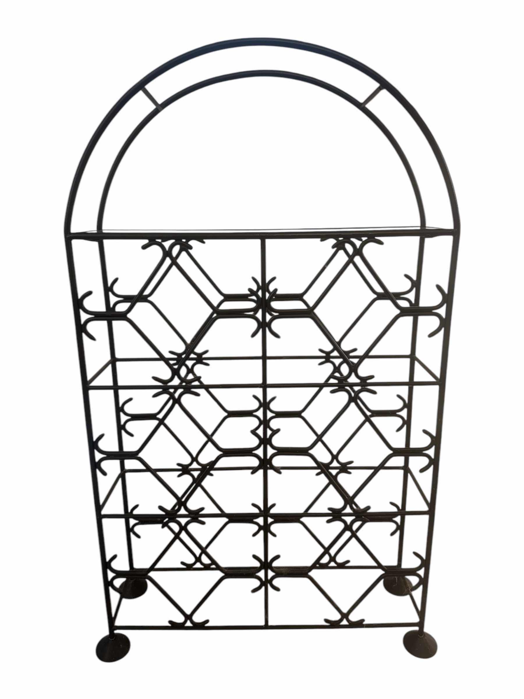 Photo 1 of METAL ARCHED WINE RACK 24“ x 7“ H 40”