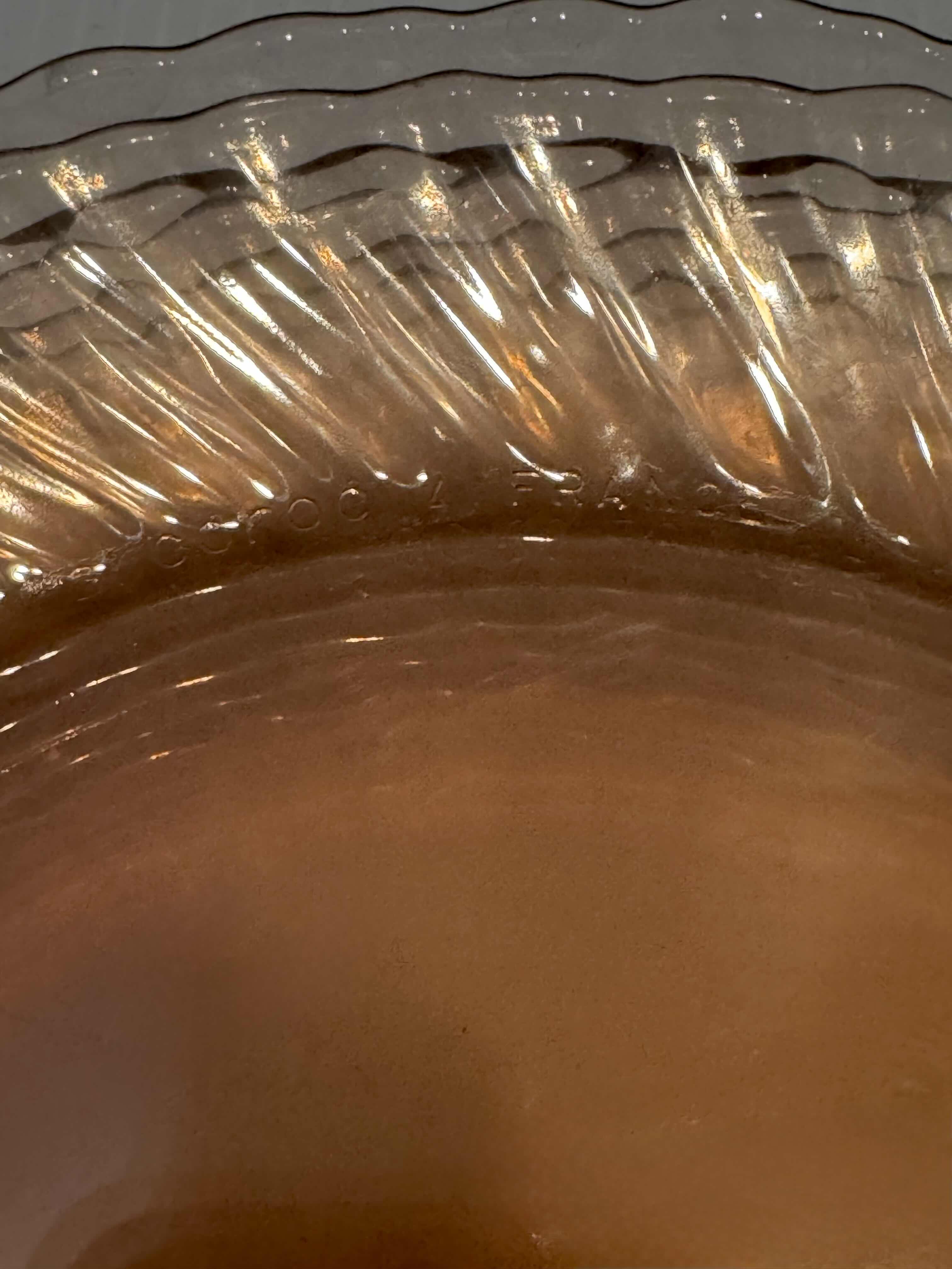 Photo 1 of 8-VINTAGE PINK ROSALINE SWIRL DEPRESSION GLASS, ARCOROC FRANCE, LUNCHEON PLATES, D9”