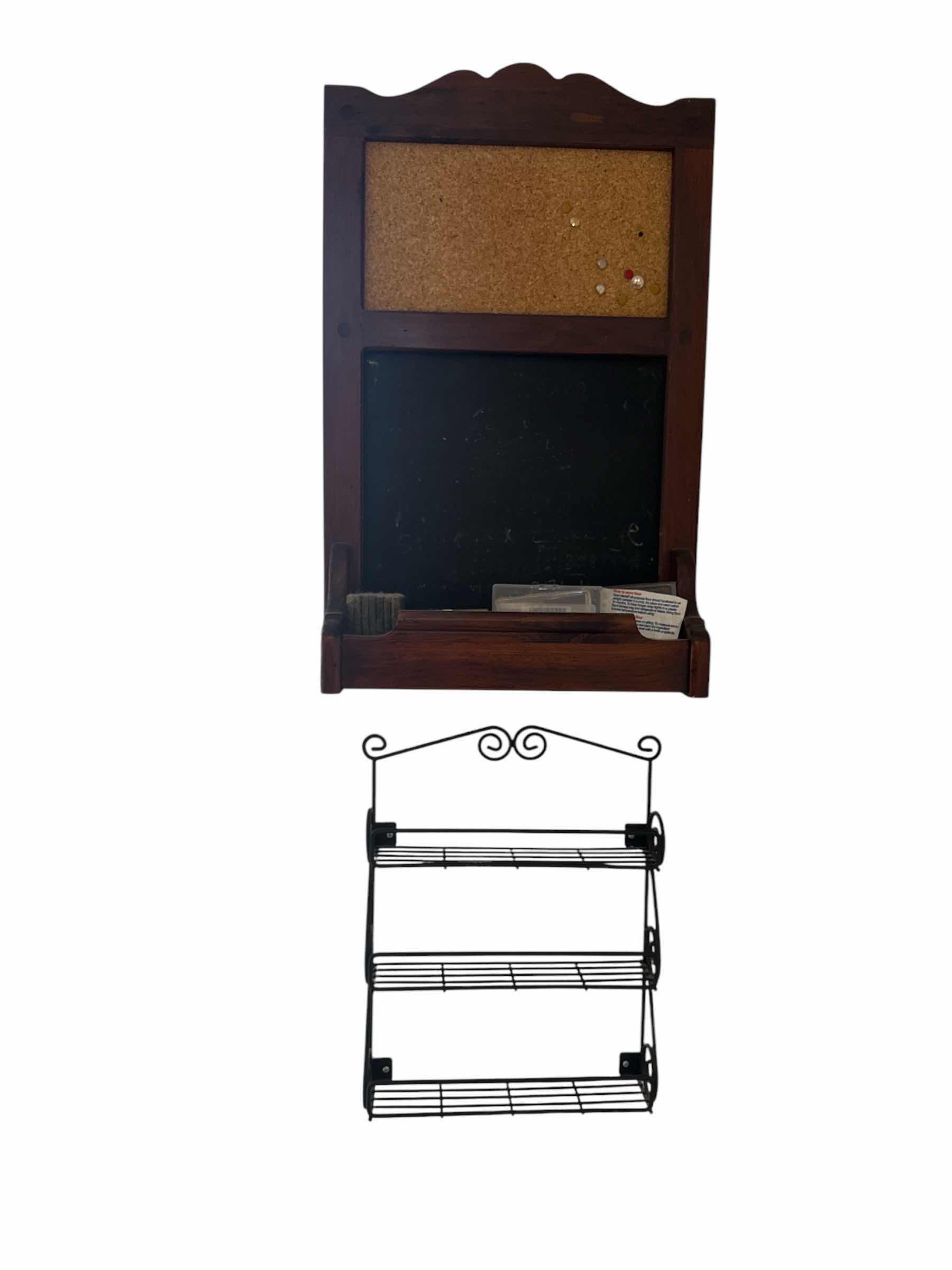 Photo 1 of CHALKBOARD WALLHANGING 15” X 24” & WALL HANGING SPICE RACK 12” X 16”