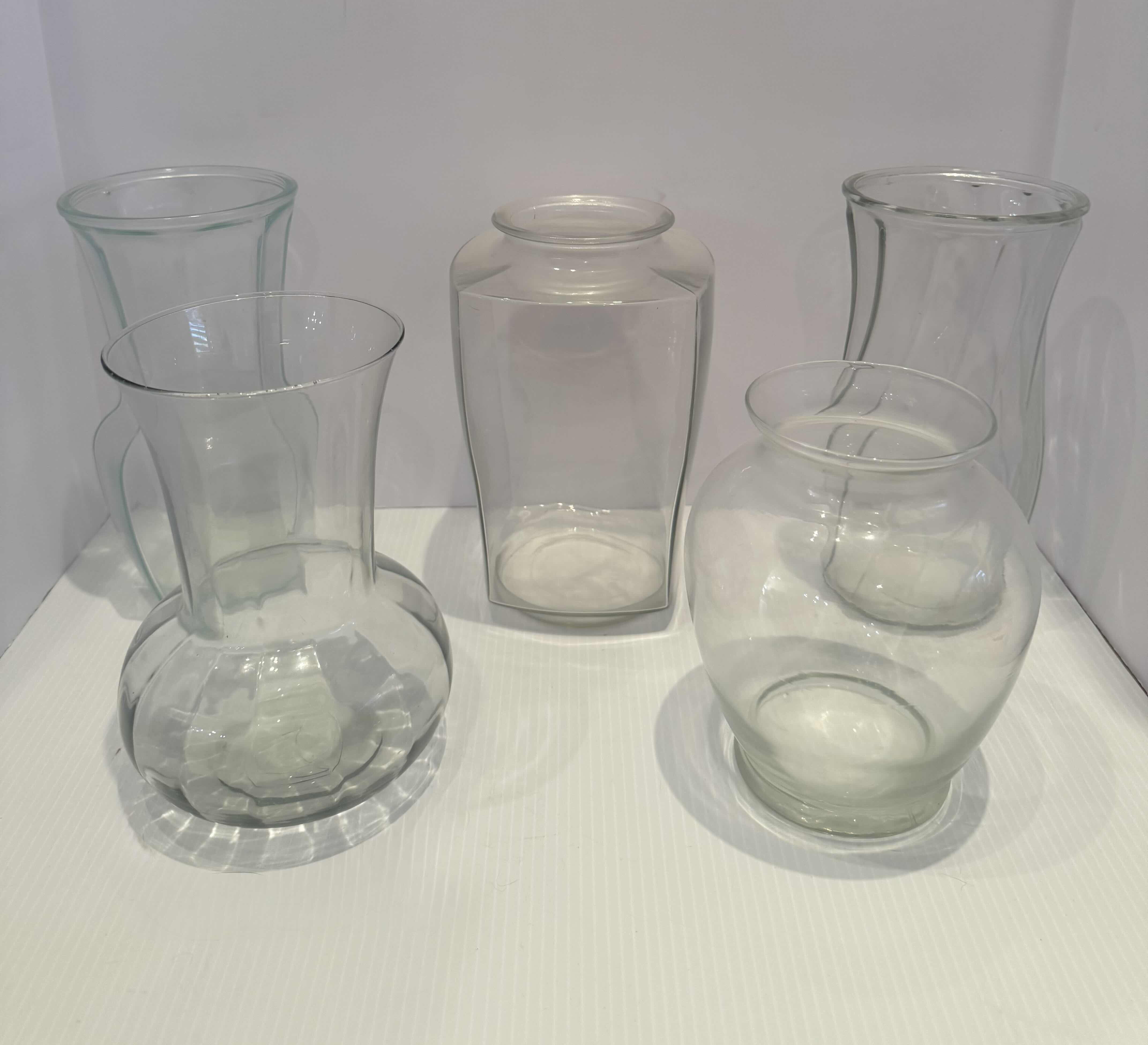 Photo 1 of 5-GLASS FLOWER VASES 16"H