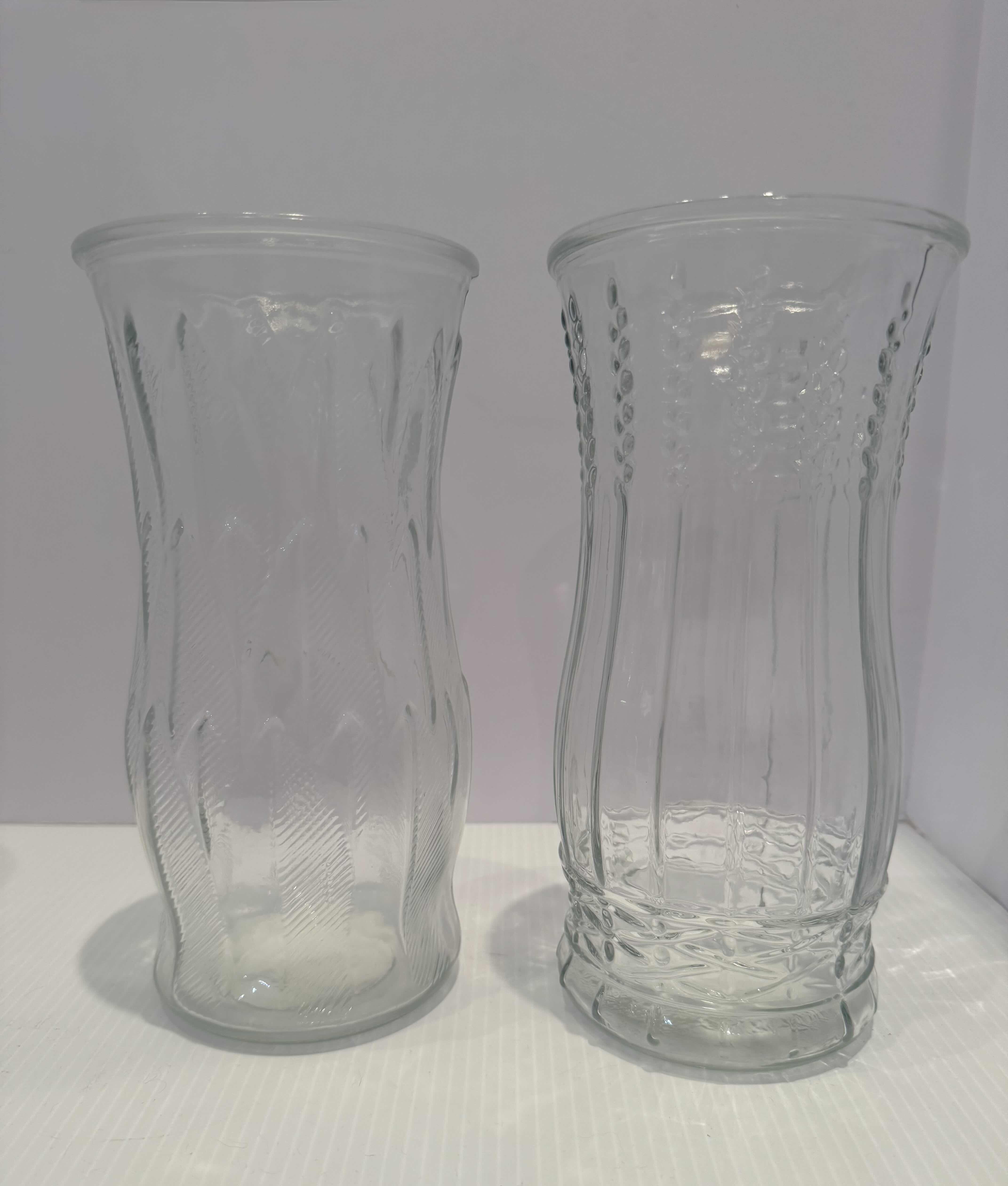 Photo 1 of 8-GLASS FLOWER VASES, D5” X H9.5”