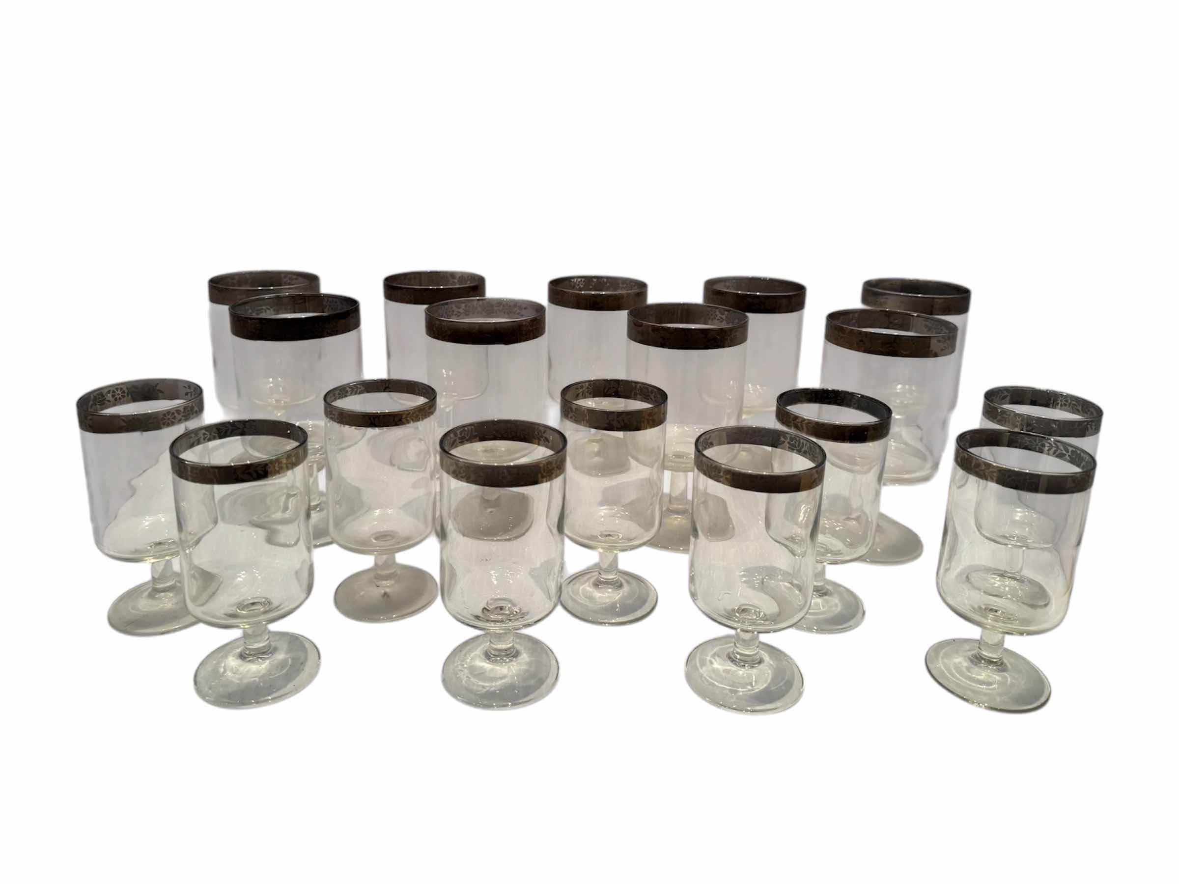 Photo 1 of 18-VINTAGE MERCURY FADED GLASSES, LARGE: D3” X H5”
SMALL:D2.5” X H4.5”