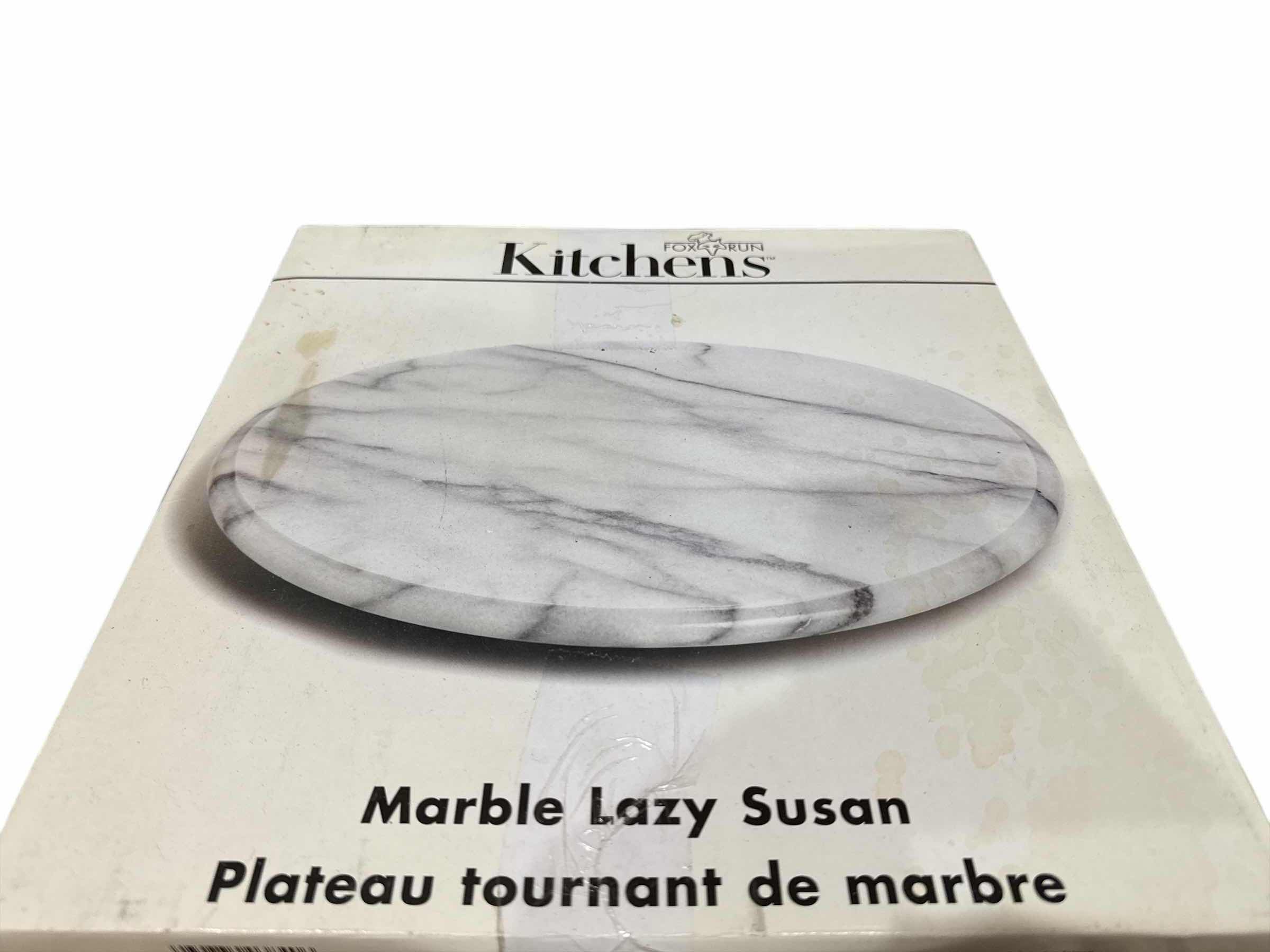 Photo 1 of BRAND NEW MARBLE LAZY SUSAN AND MARBLE NAPKIN HOLDER WITH MARBLE SALT AND PEPPER SHAKERS