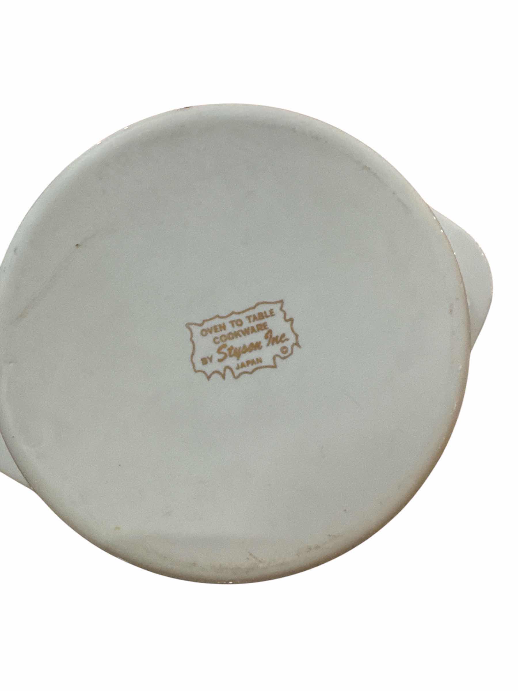 Photo 1 of 1 ROSCHO WHITE CASSEROLE DISH & 3 STYSON JAPAN OVEN TO TABLE COOKWARE RAMEKIN DISHES