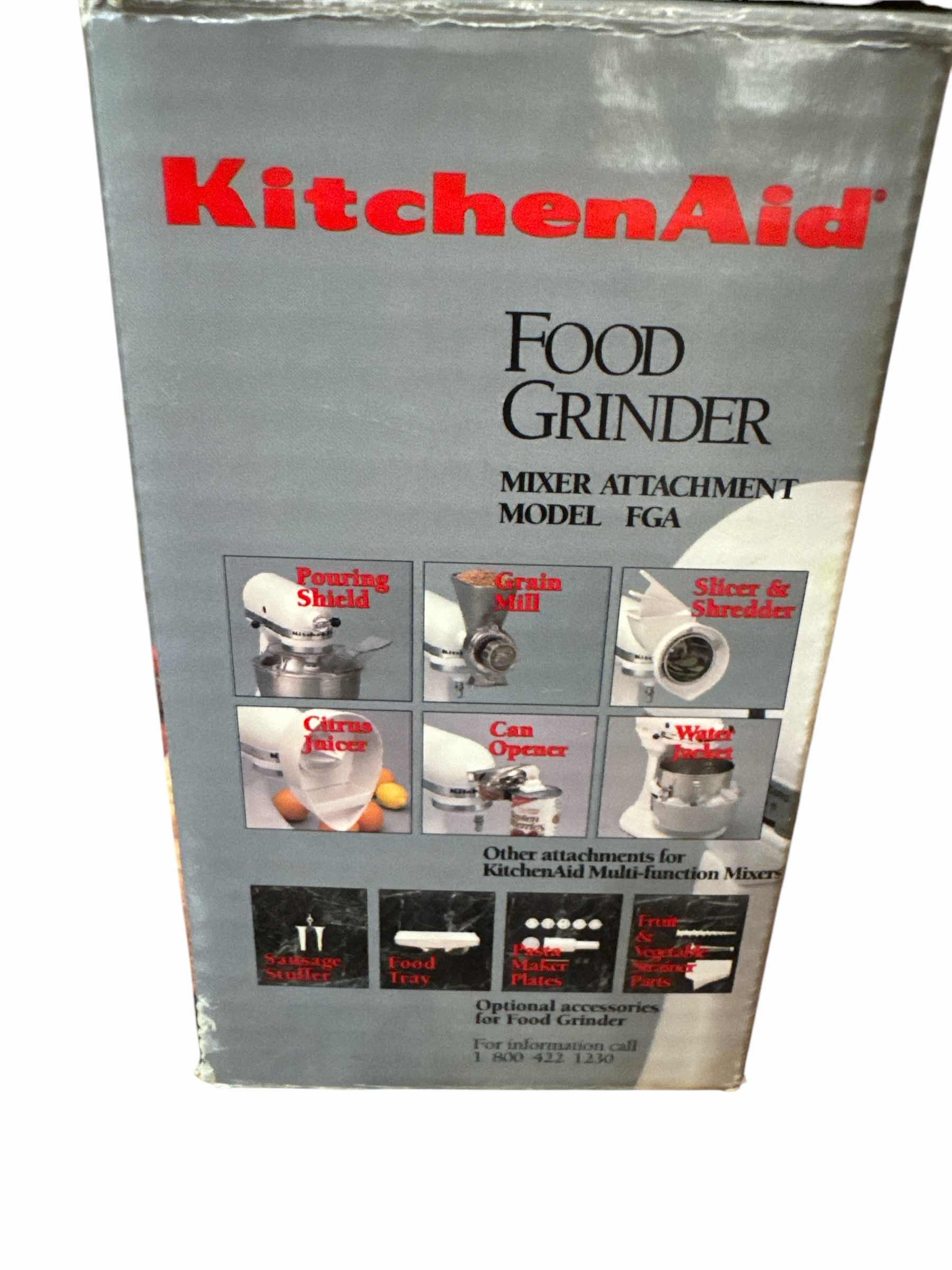 Photo 1 of KITCHENAID FOOD GRINDER MIXER ATTACHMENT-