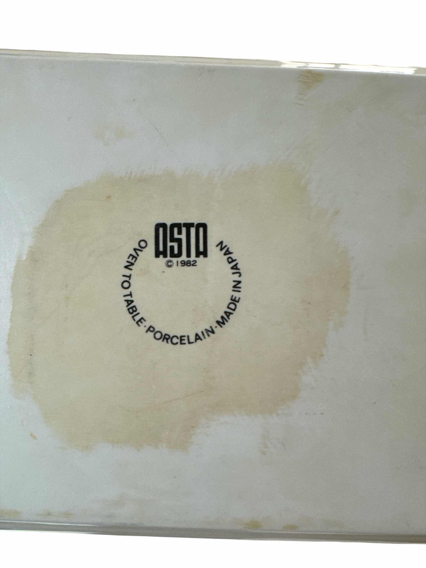 Photo 2 of 4 PIECES OF ASTA 1982 OVEN TO TABLE PORCELAIN, MADE IN JAPAN