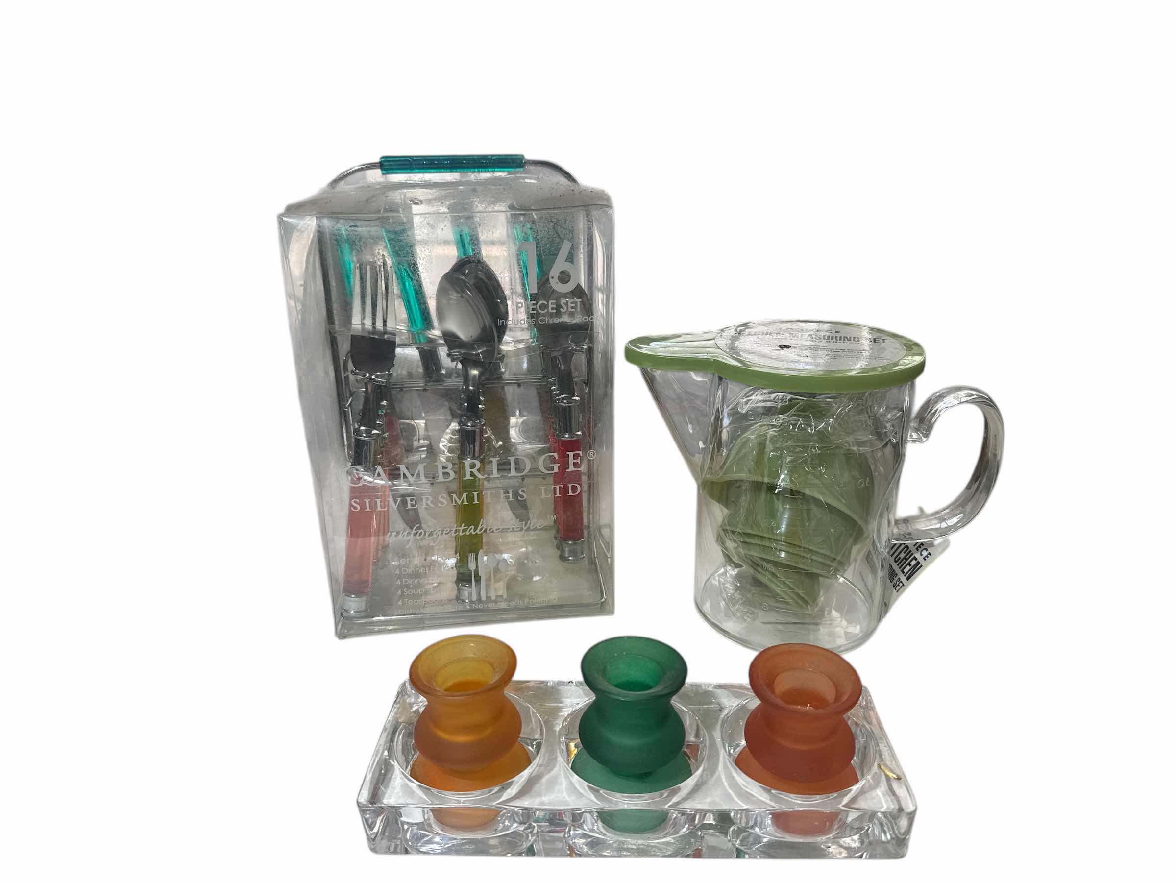 Photo 1 of KITCHENWARE (SILVERWARE, MEASURING SET, CANDLE HOLDERS