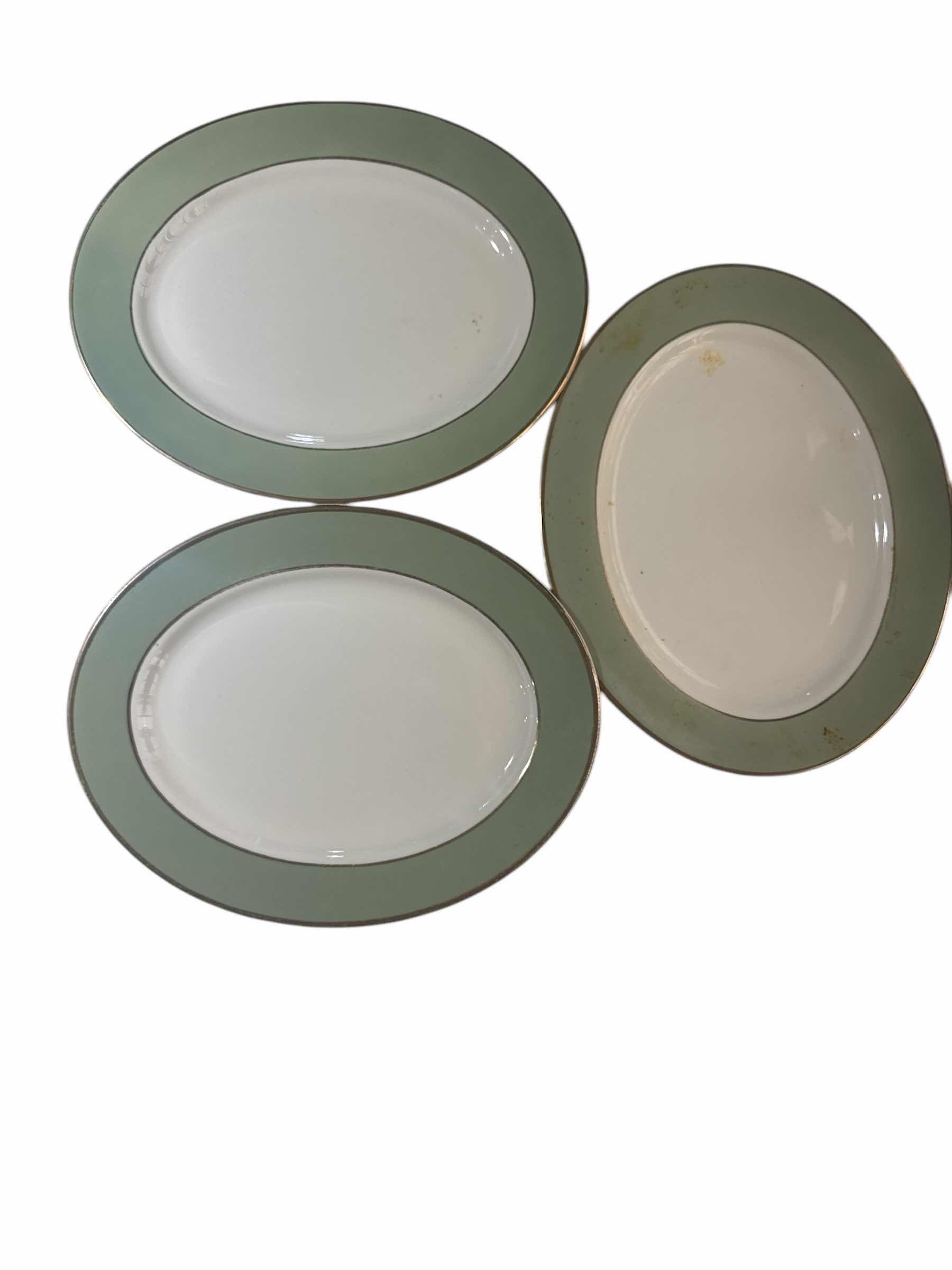 Photo 1 of 3 TAYLOR SMITH CLASSIC HERITAGE CELADON GREEN PLATTERS