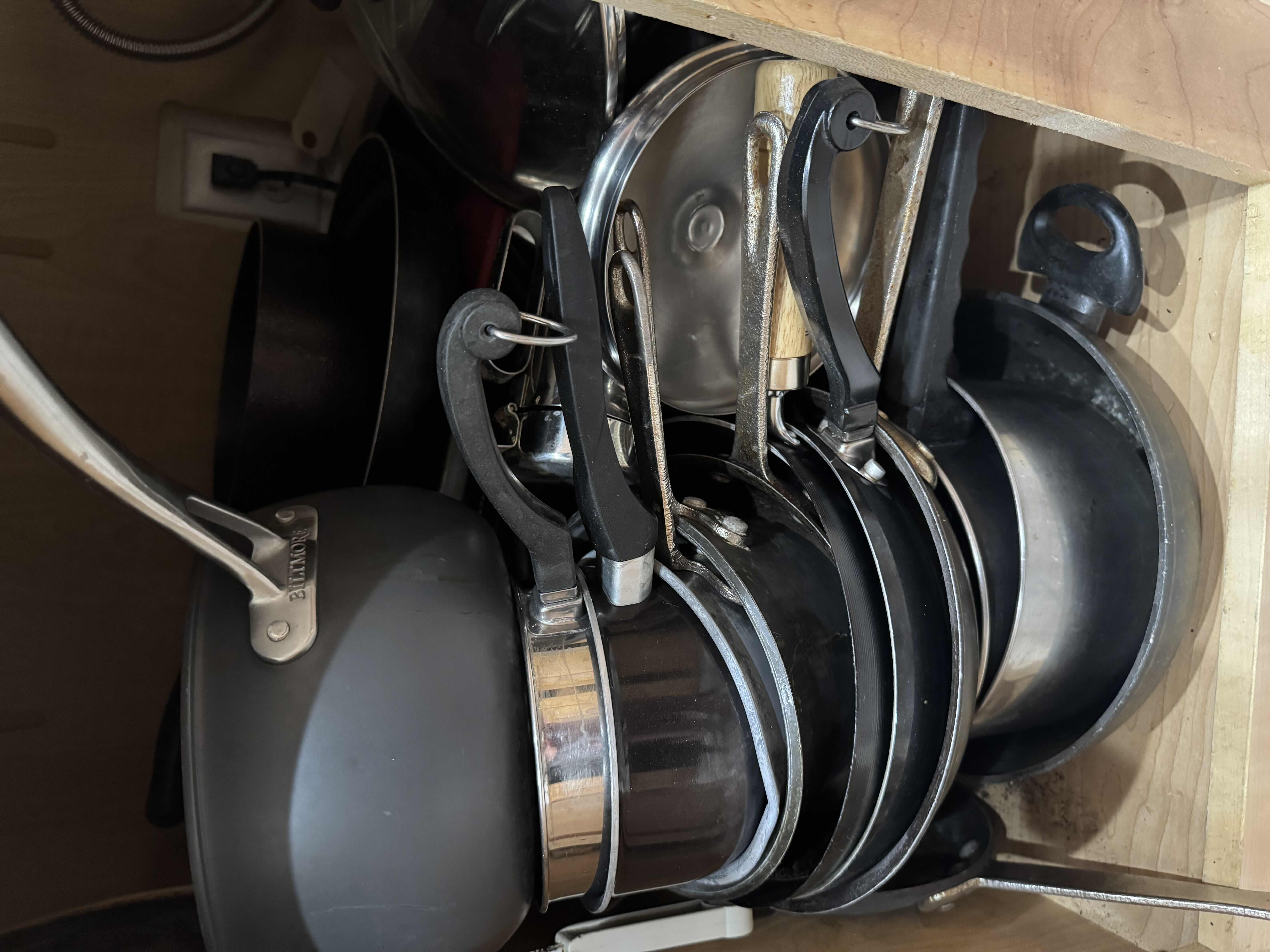 Photo 1 of CONTENTS OF CABINET- POTS & PANS