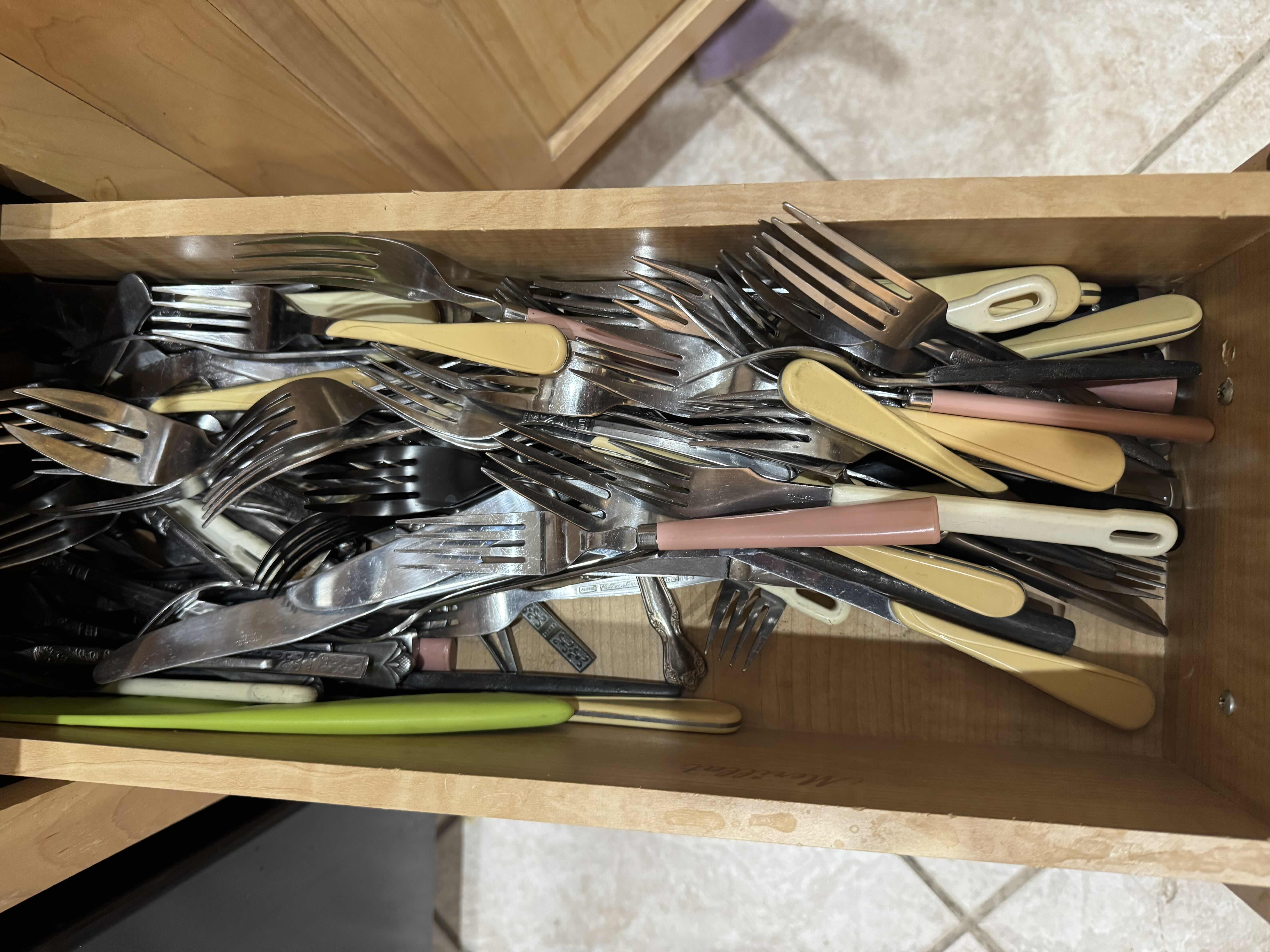Photo 1 of CONTENTS OF DRAWER-FORKS