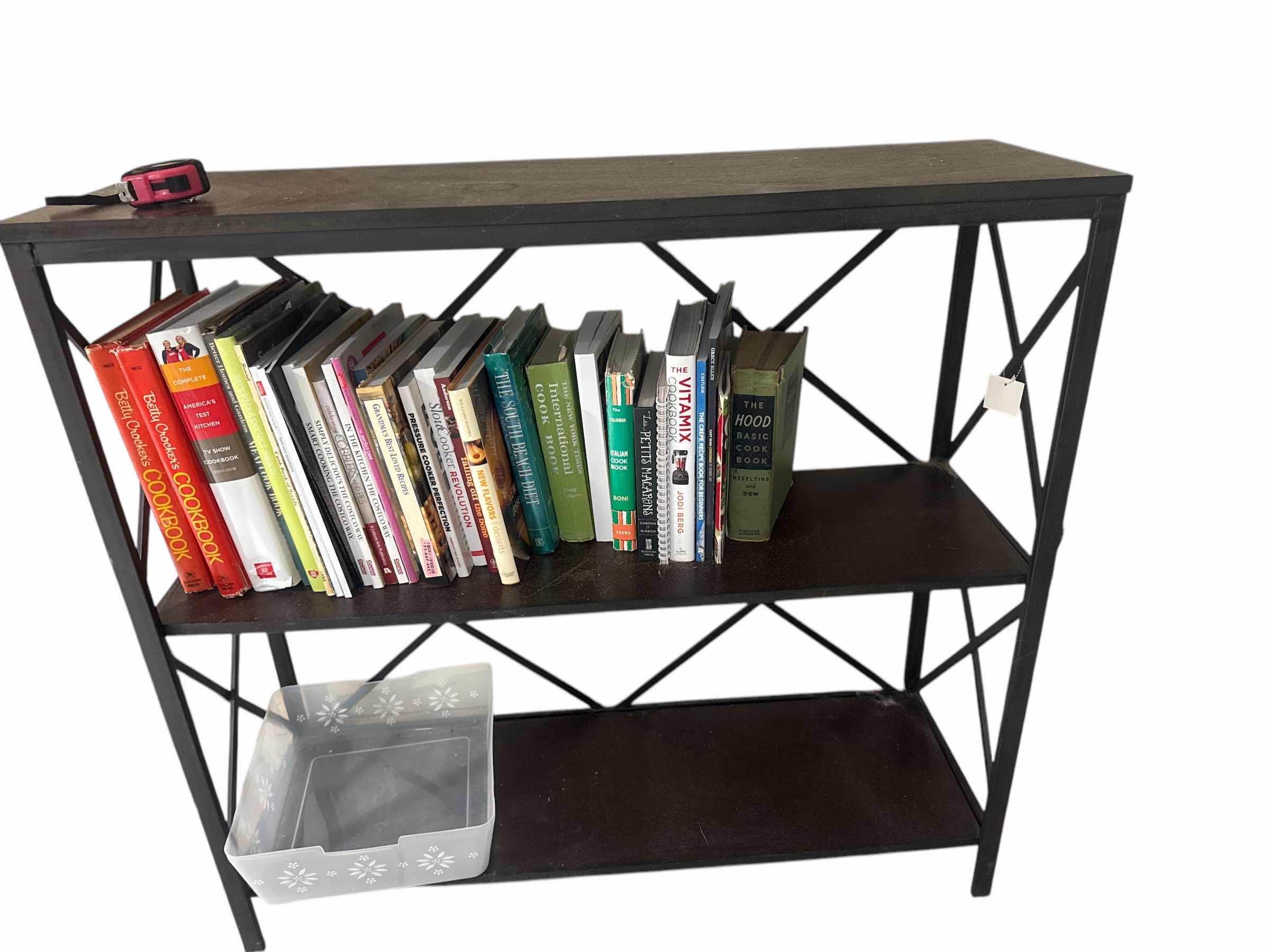 Photo 1 of METAL AND WOOD SHELF (CONTENTS NOT INCLUDED) 37“ x 12“ H 34”