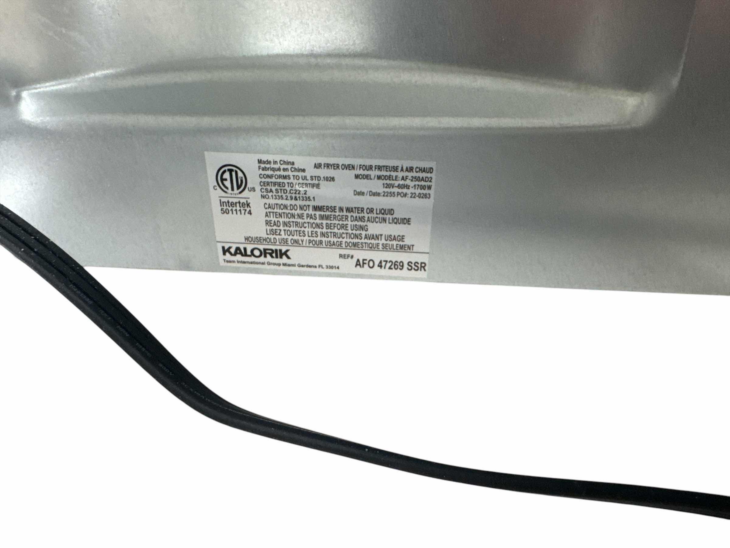 Photo 1 of KALORIK MAXX AIR FRYER OVEN