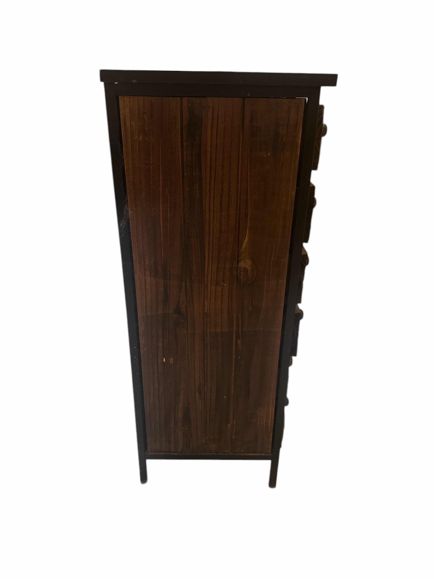 Photo 2 of CARD CATALOG STYLE CABINET IN WOOD & METAL 25“ x 12“ H 32”