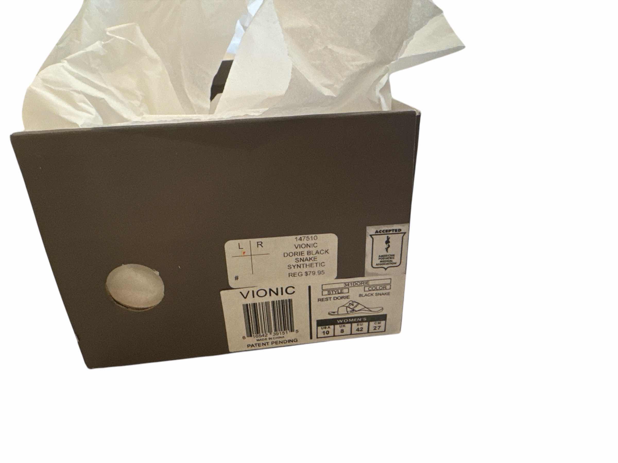 Photo 1 of BRAND NEW VIONIC SIZE 10 REST DORIE IN BLACK SNAKE COLOR