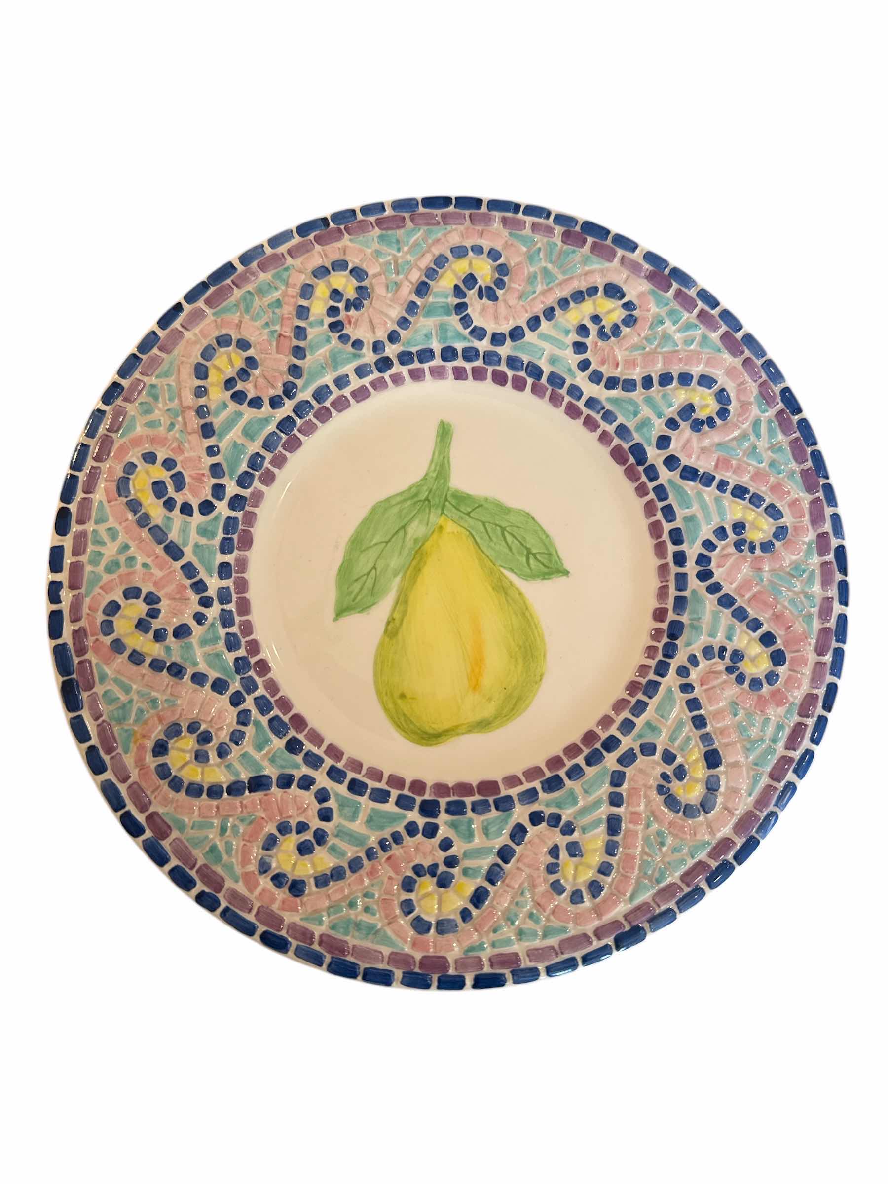 Photo 1 of 5 LOTUS 1996 MOSAIC FRUIT PLATES-HOME DECOR