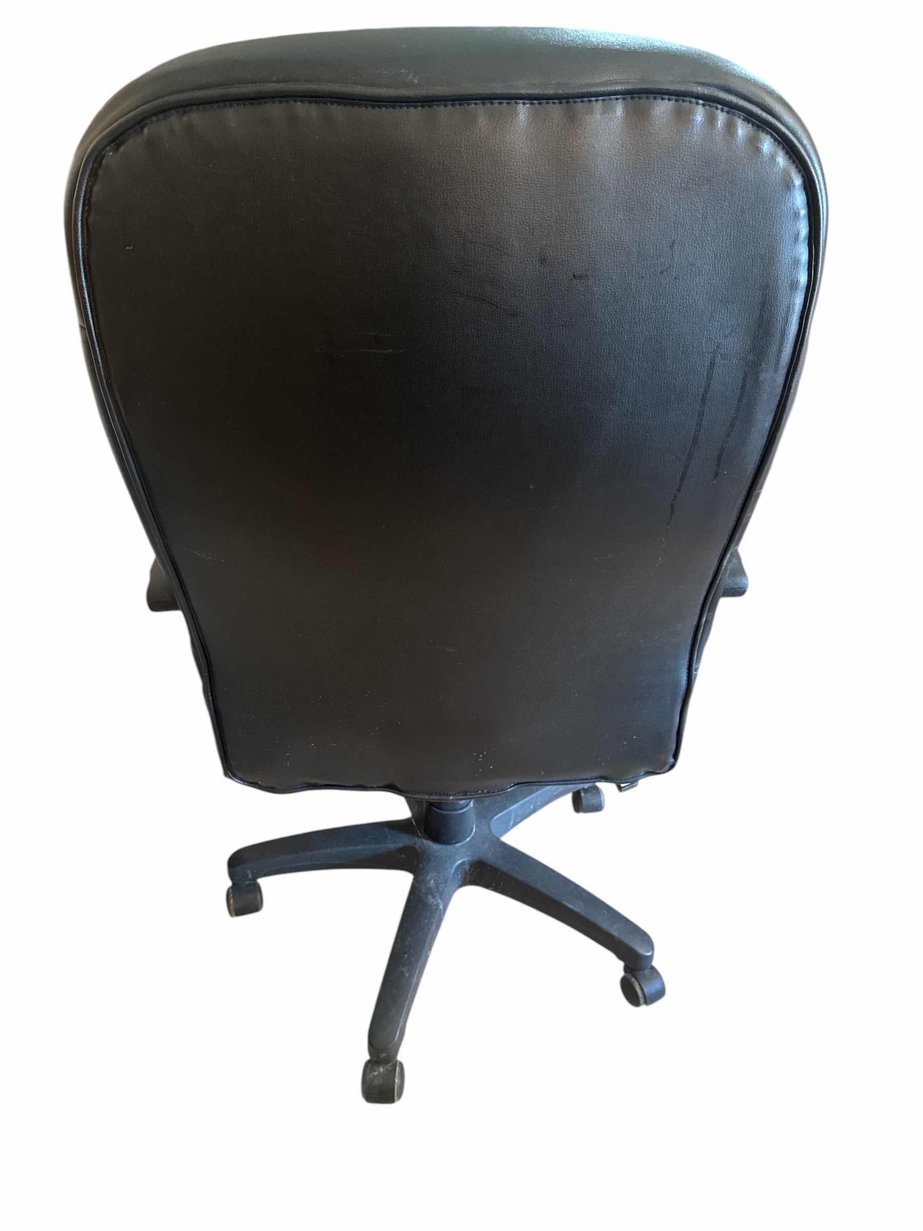 Photo 1 of BLACK LEATHER OFFICE CHAIR