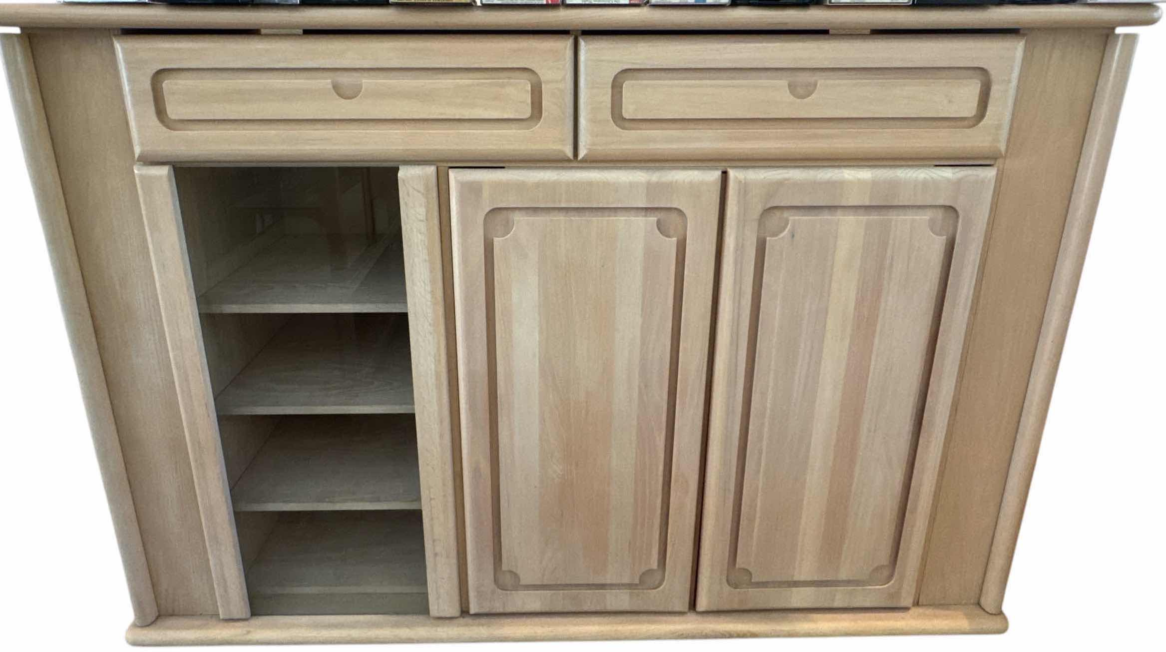 Photo 1 of MAPLE COLORED MID CENTURY STORAGE CABINET 73” X 24” H 53”