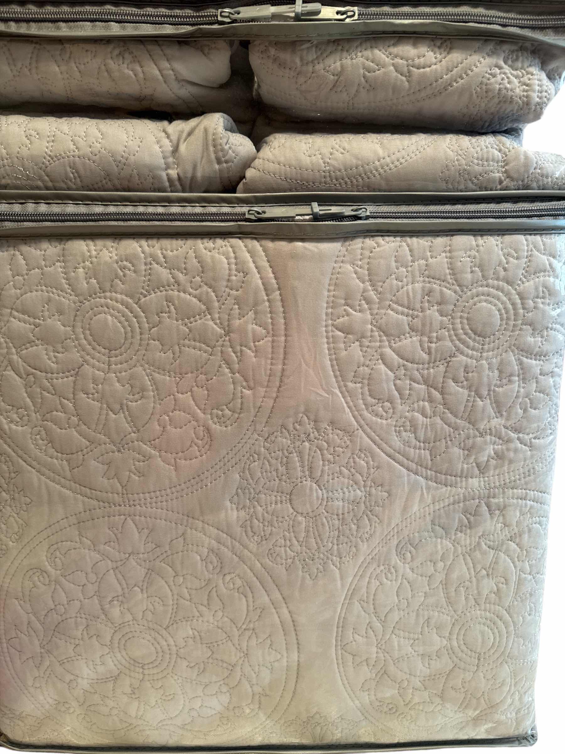 Photo 1 of BRAND NEW GIGI GRAY 3 PIECE QUILT SET (QUEEN)