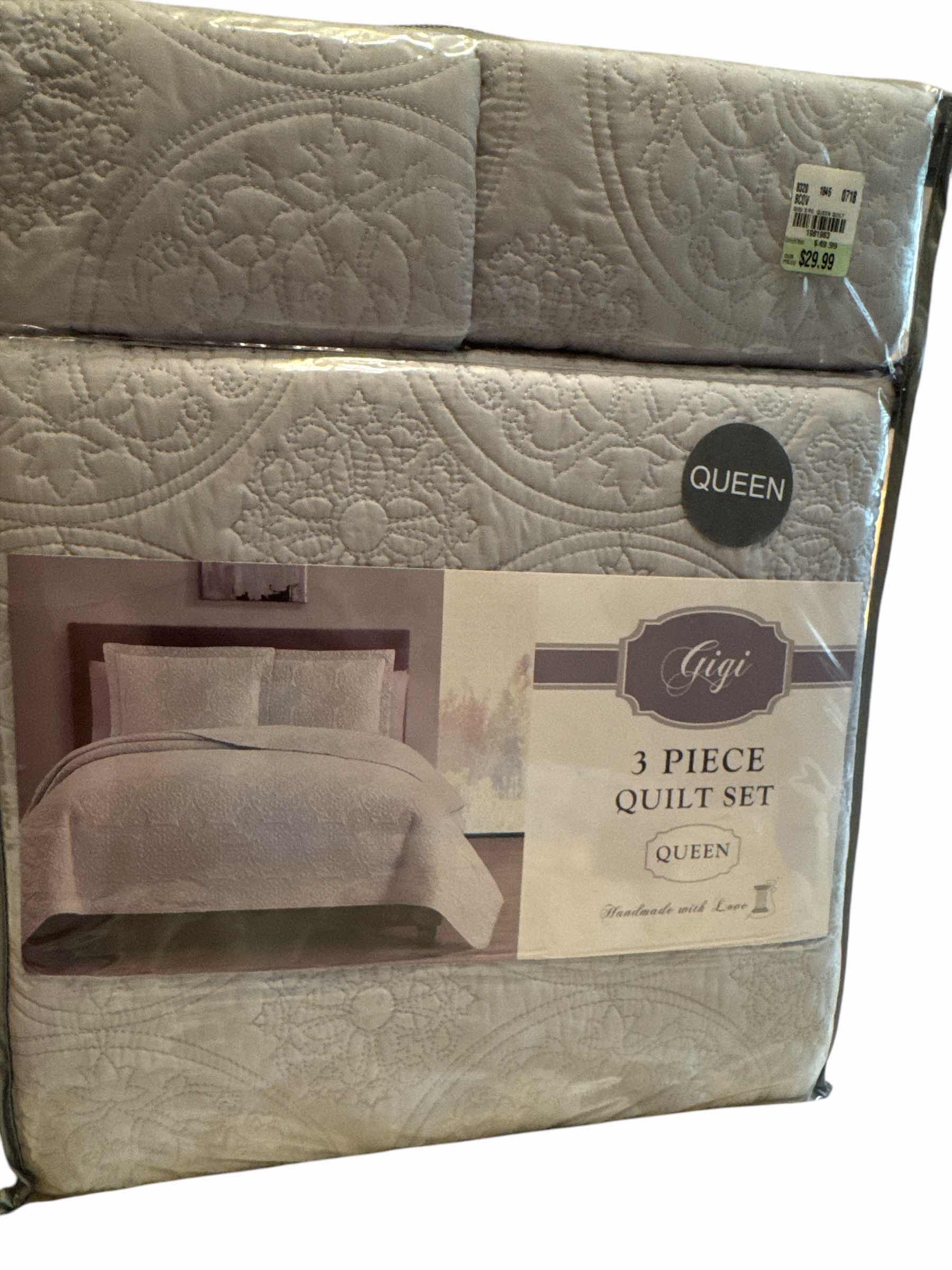 Photo 1 of BRAND NEW GIGI GRAY 3 PIECE QUILT SET (QUEEN)