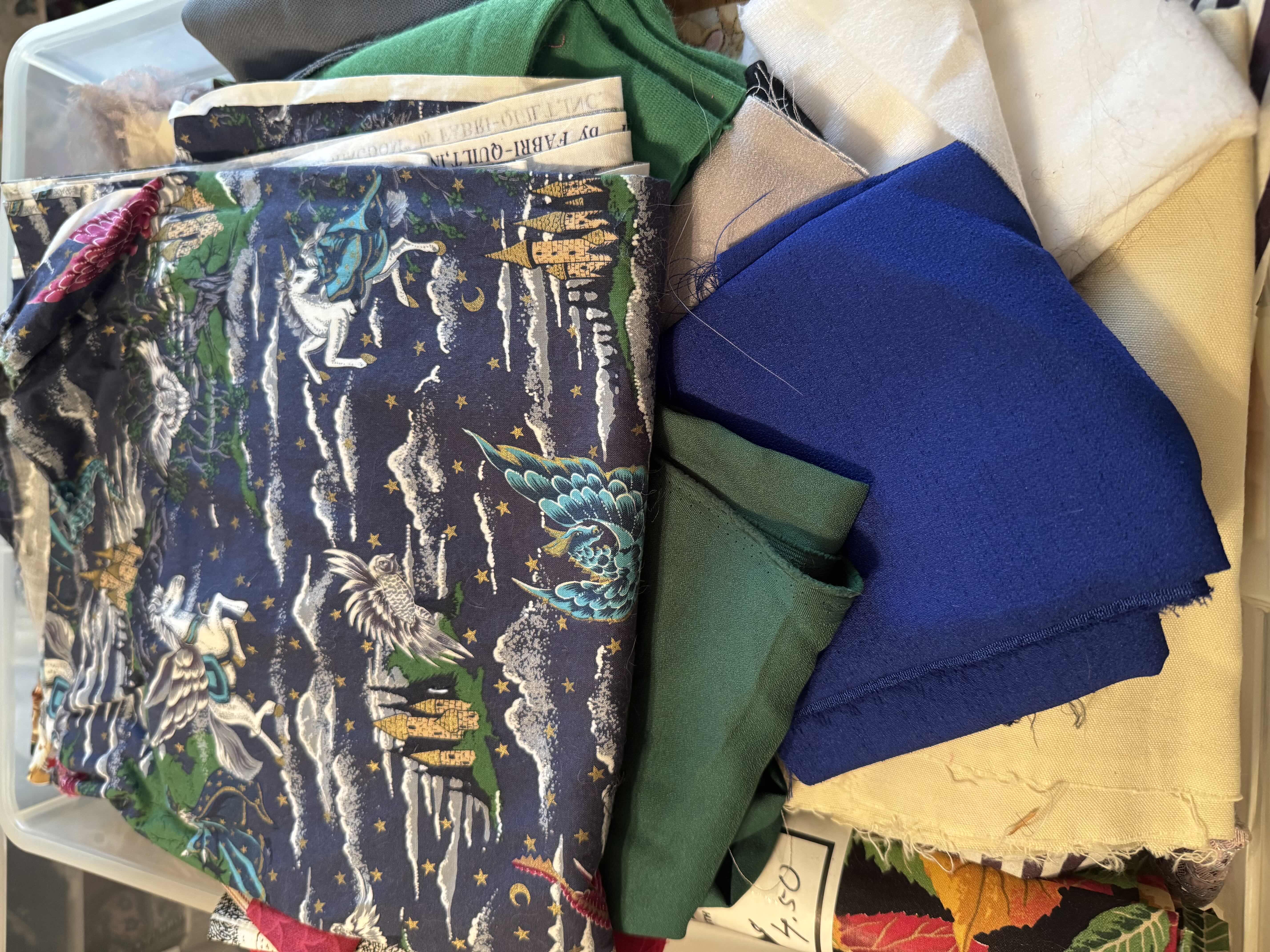 Photo 1 of TOTE OF FABRIC