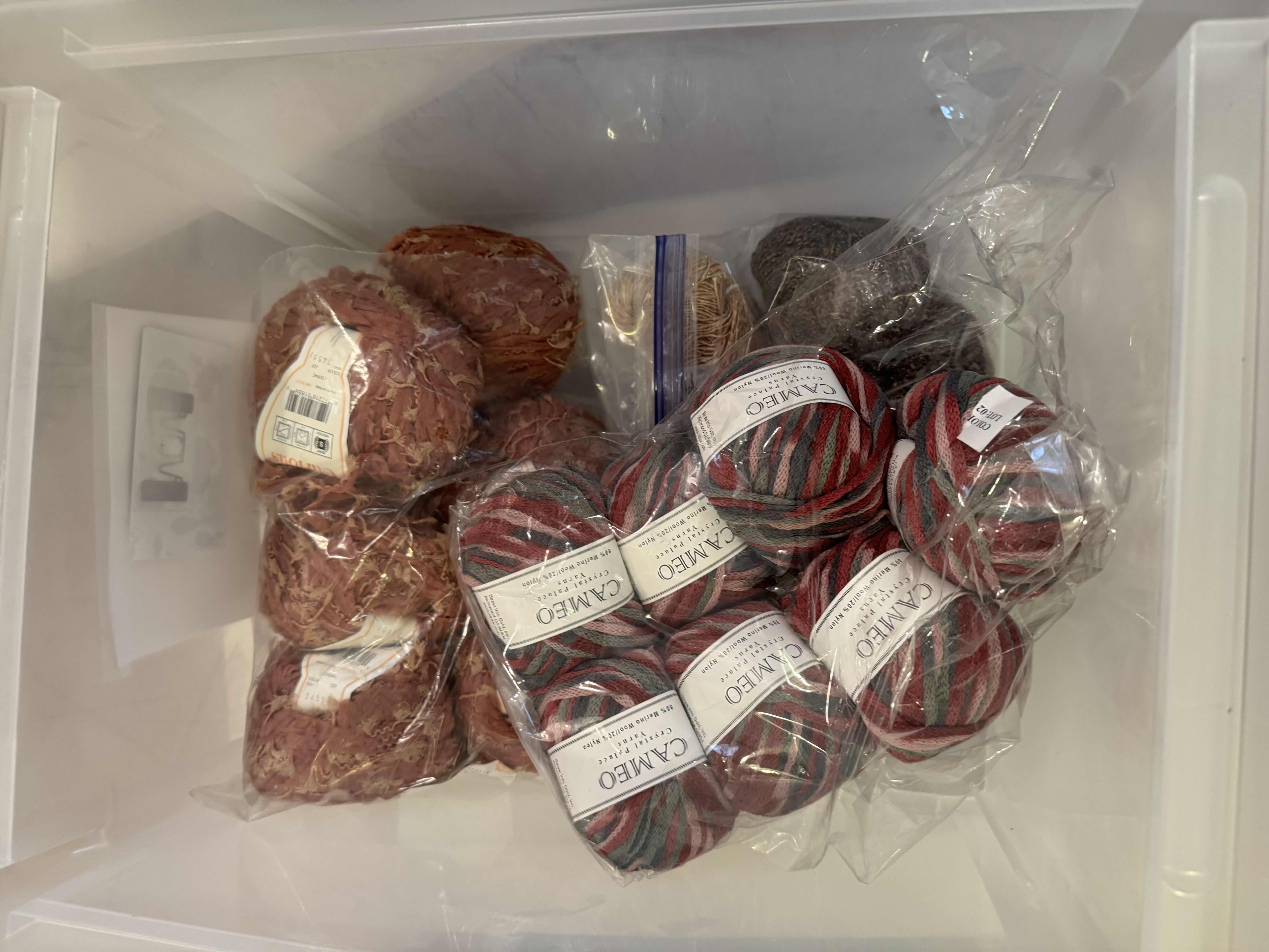 Photo 1 of TOTE OF YARN/ SPECIALTY FIBER ART MATERIAL