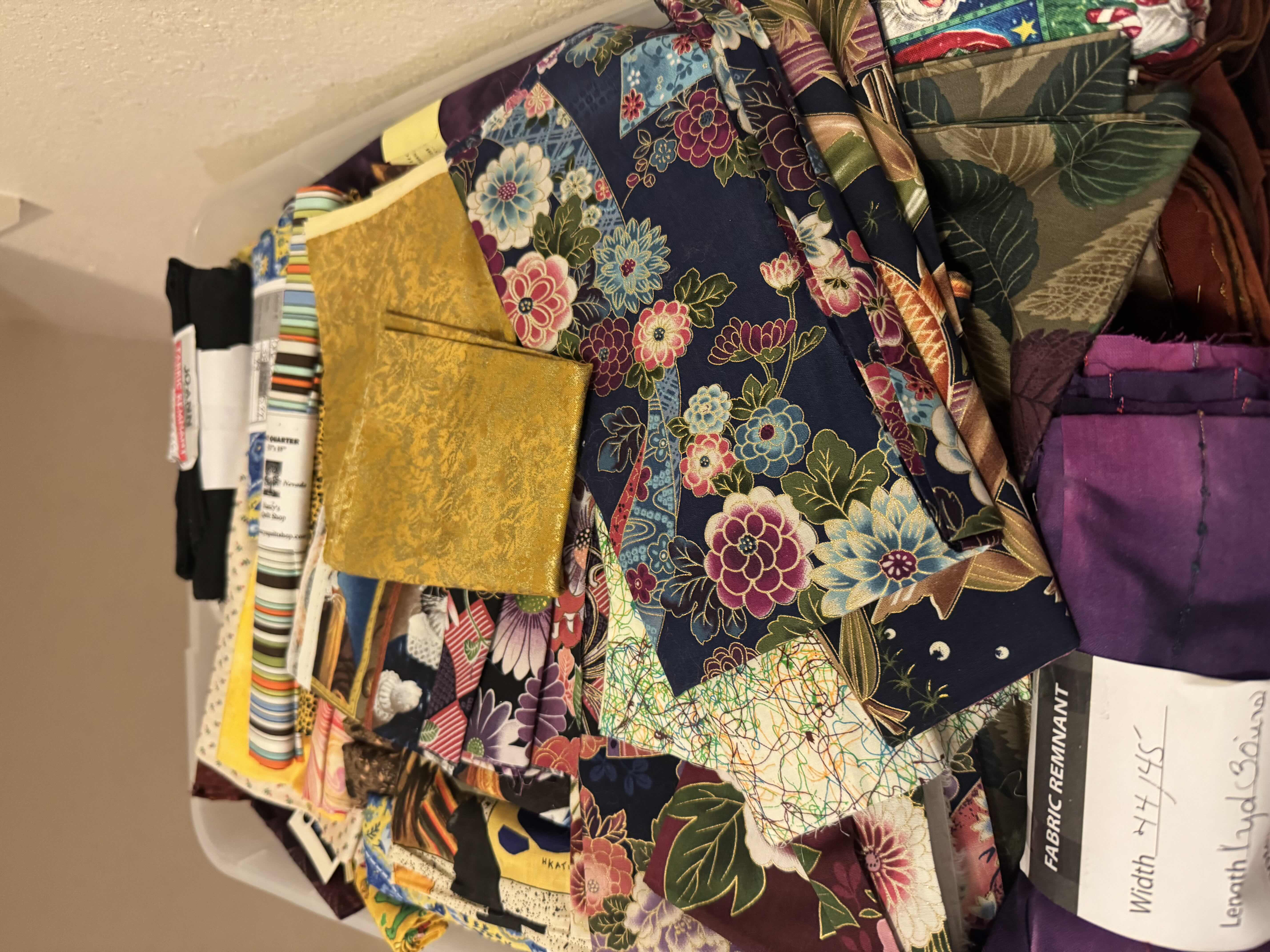 Photo 1 of TOTE OF FABRIC