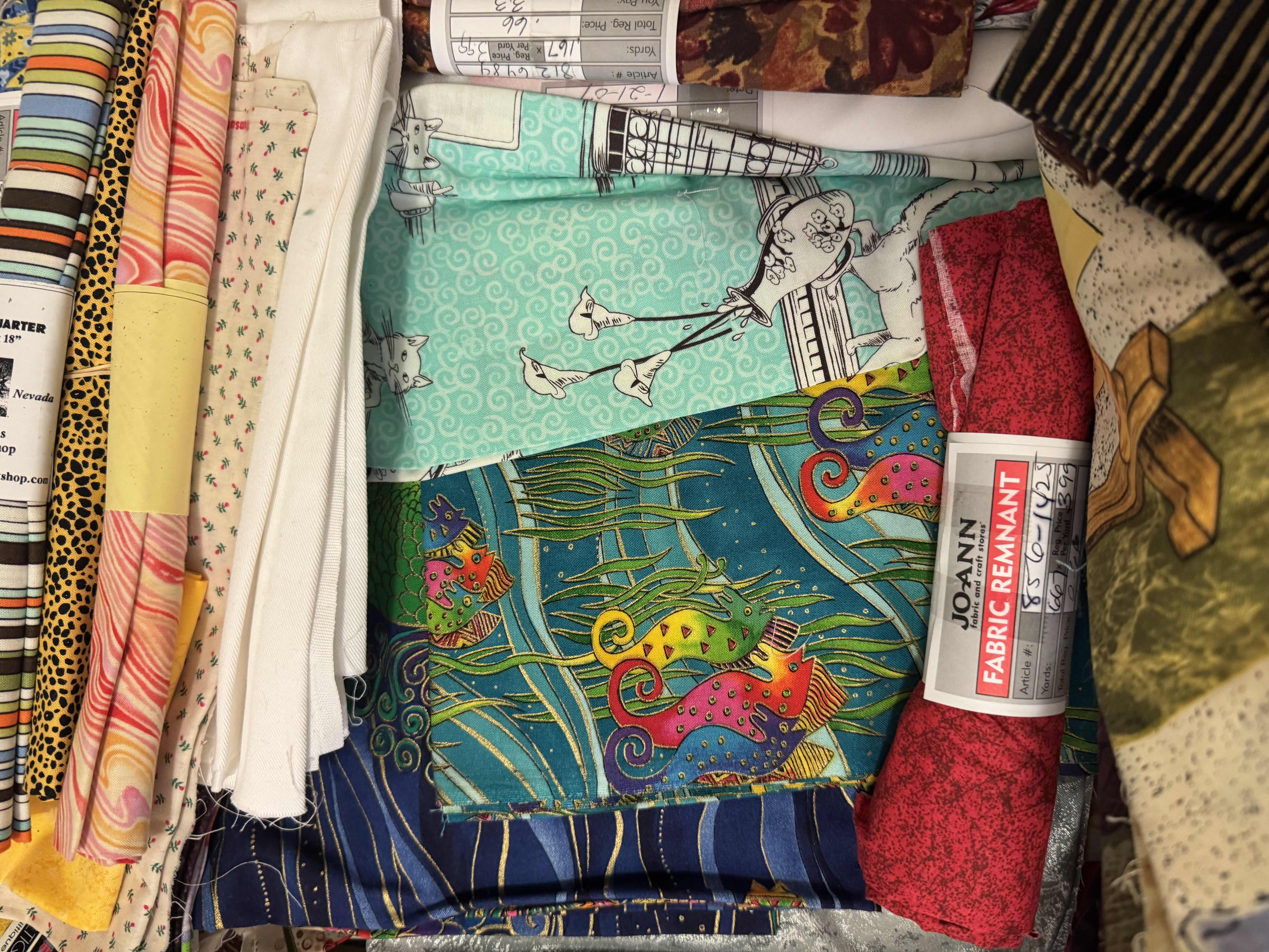 Photo 1 of TOTE OF FABRIC