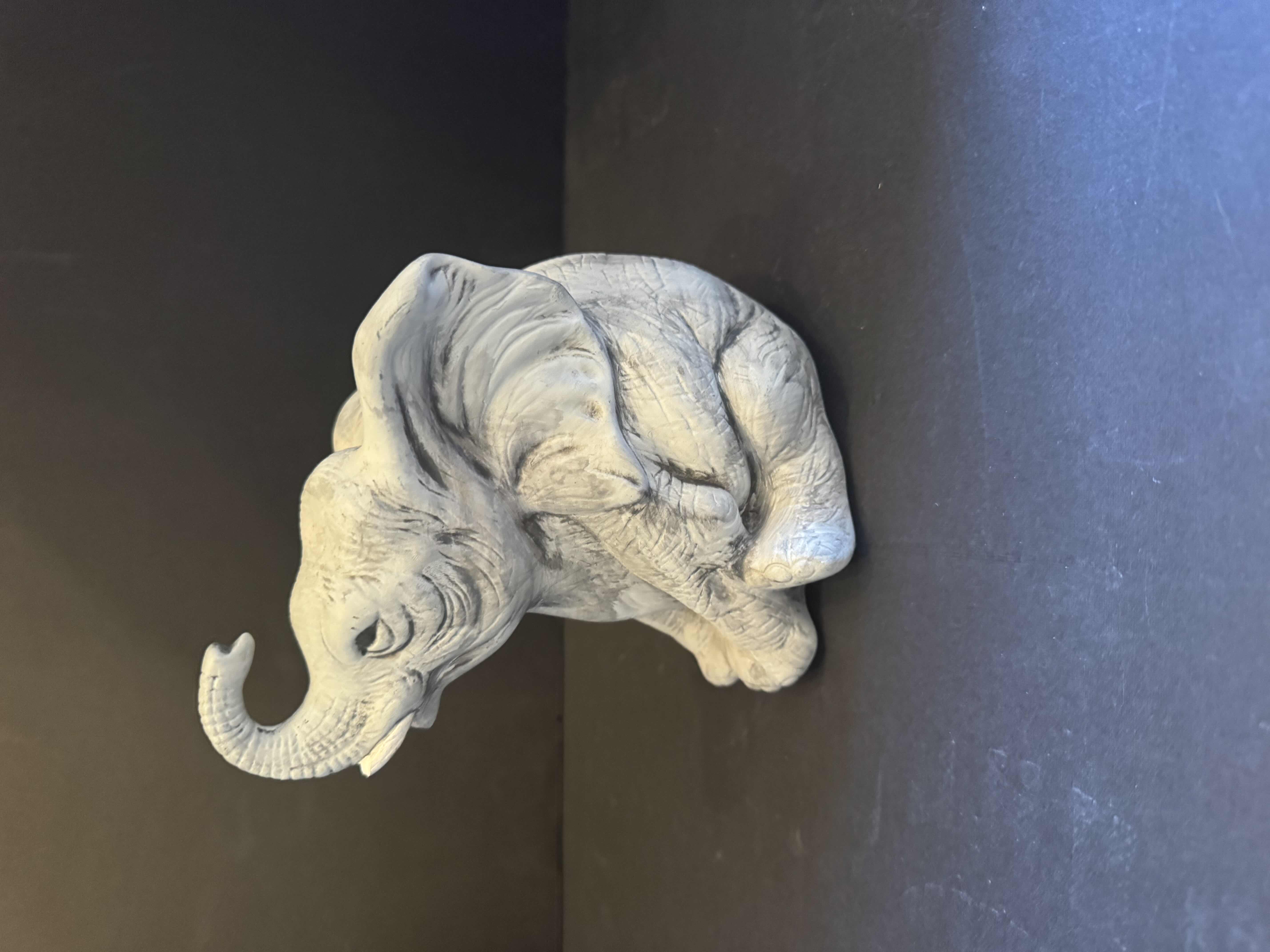 Photo 1 of 5- VINTAGE ELEPHANT FIGURINES, CERMAIC, PORCELAIN, AND RESIGN
5” X 7”H 
6”X 5”H
4.5” X 4”H
4” X 4”H 
5.5” X 4”H