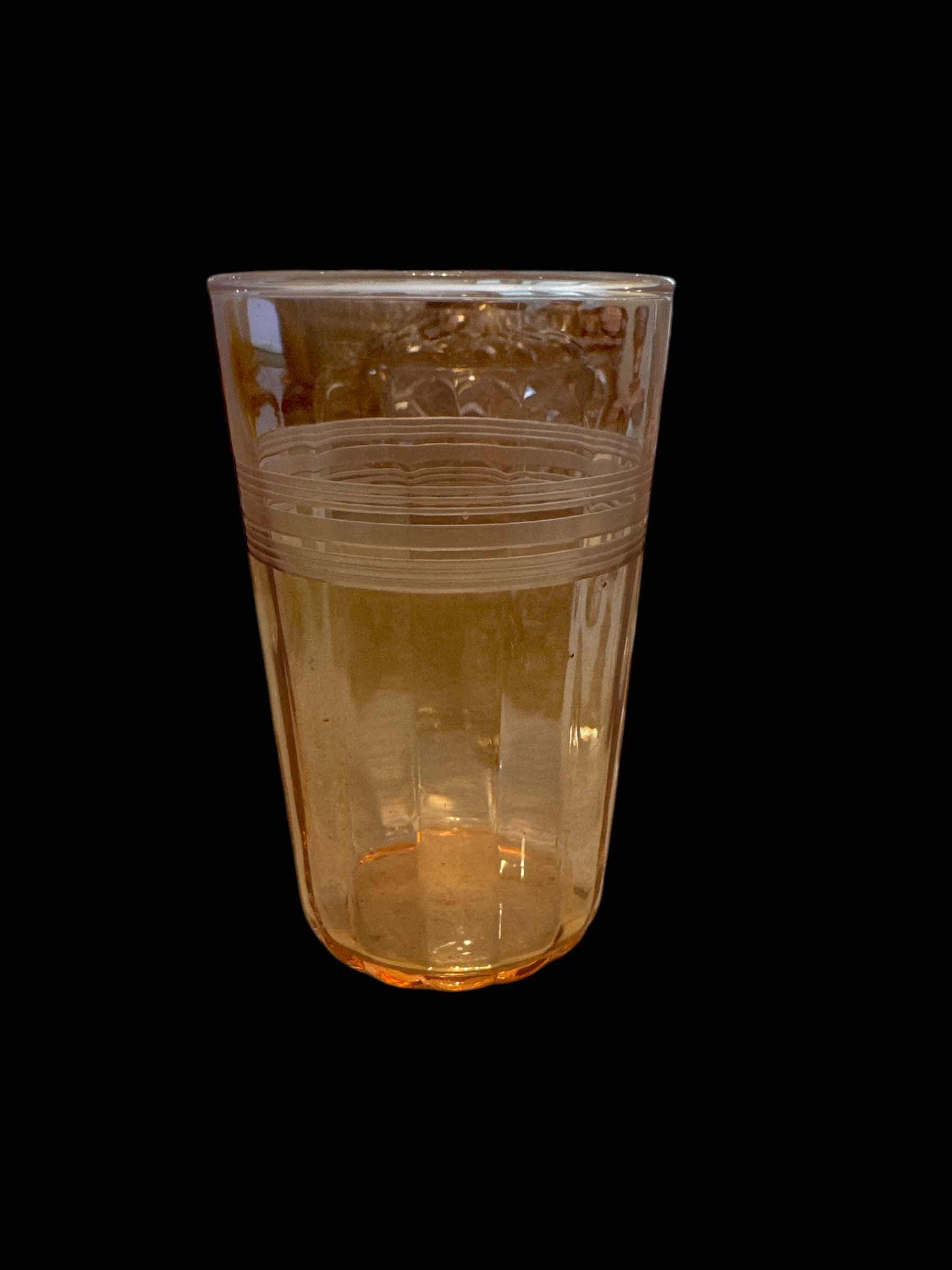 Photo 1 of 8 PINK DEPRESSION GLASS GLASSES