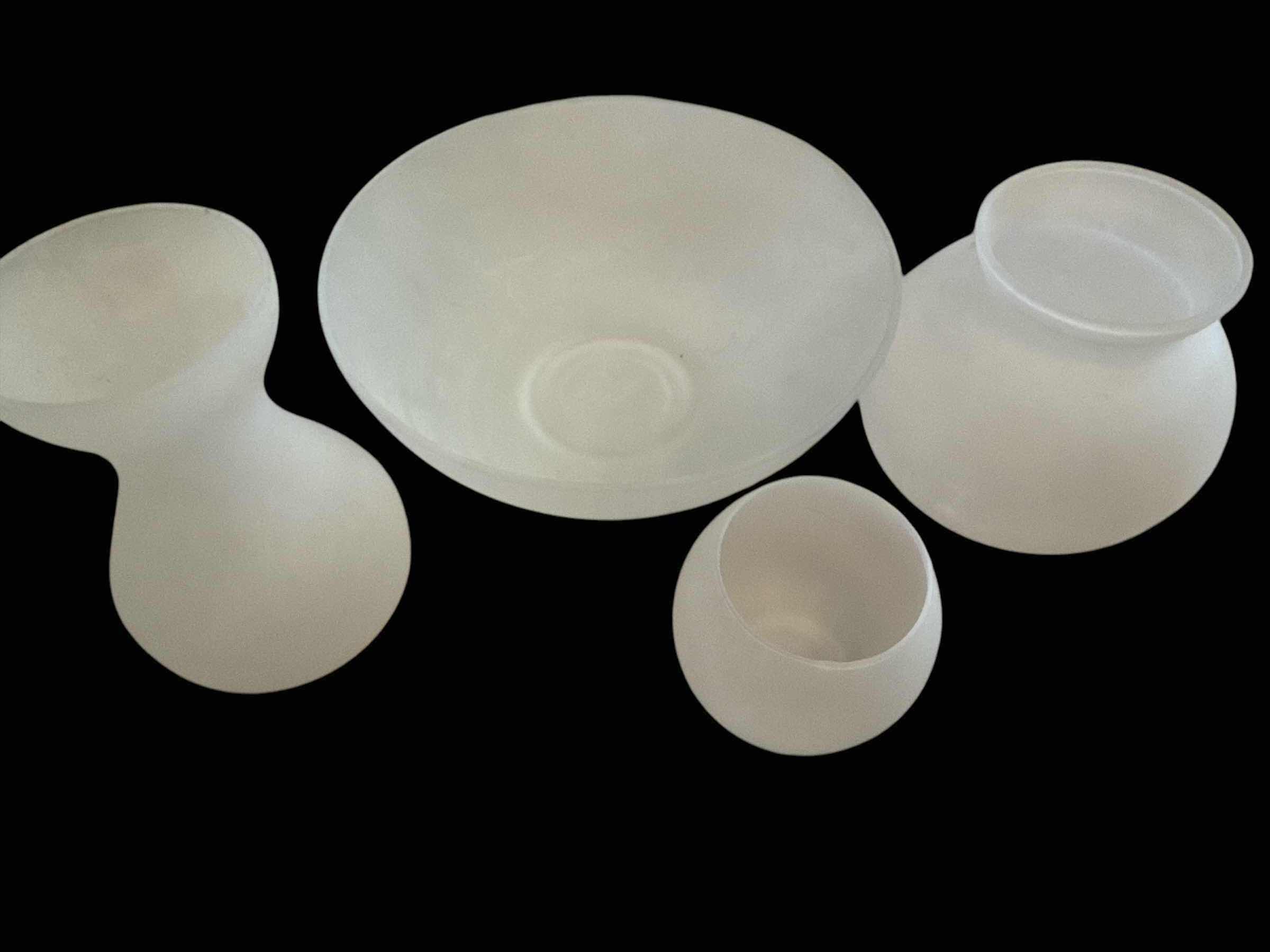 Photo 1 of 4 FROSTED GLASS PIECES