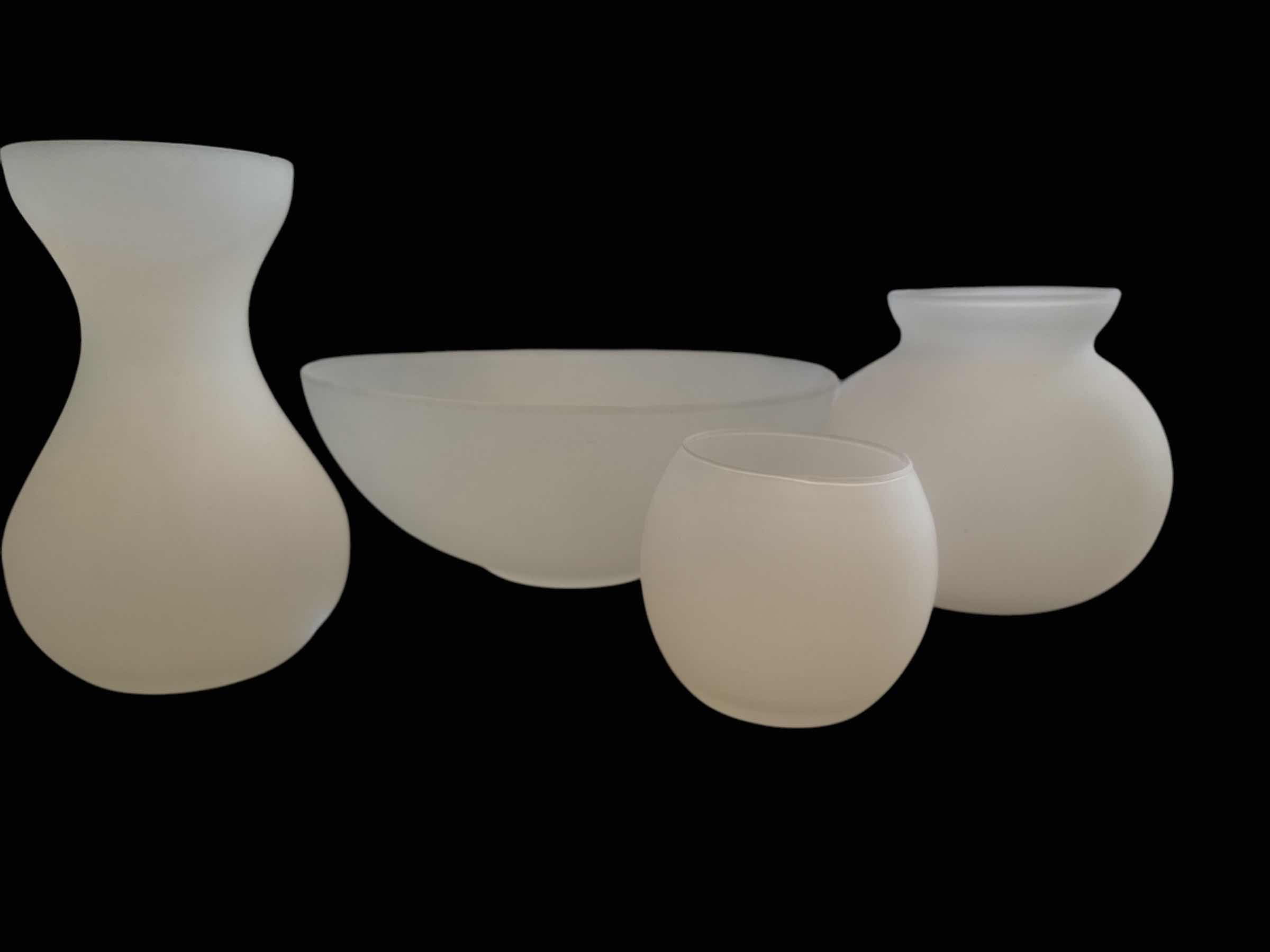 Photo 1 of 4 FROSTED GLASS PIECES