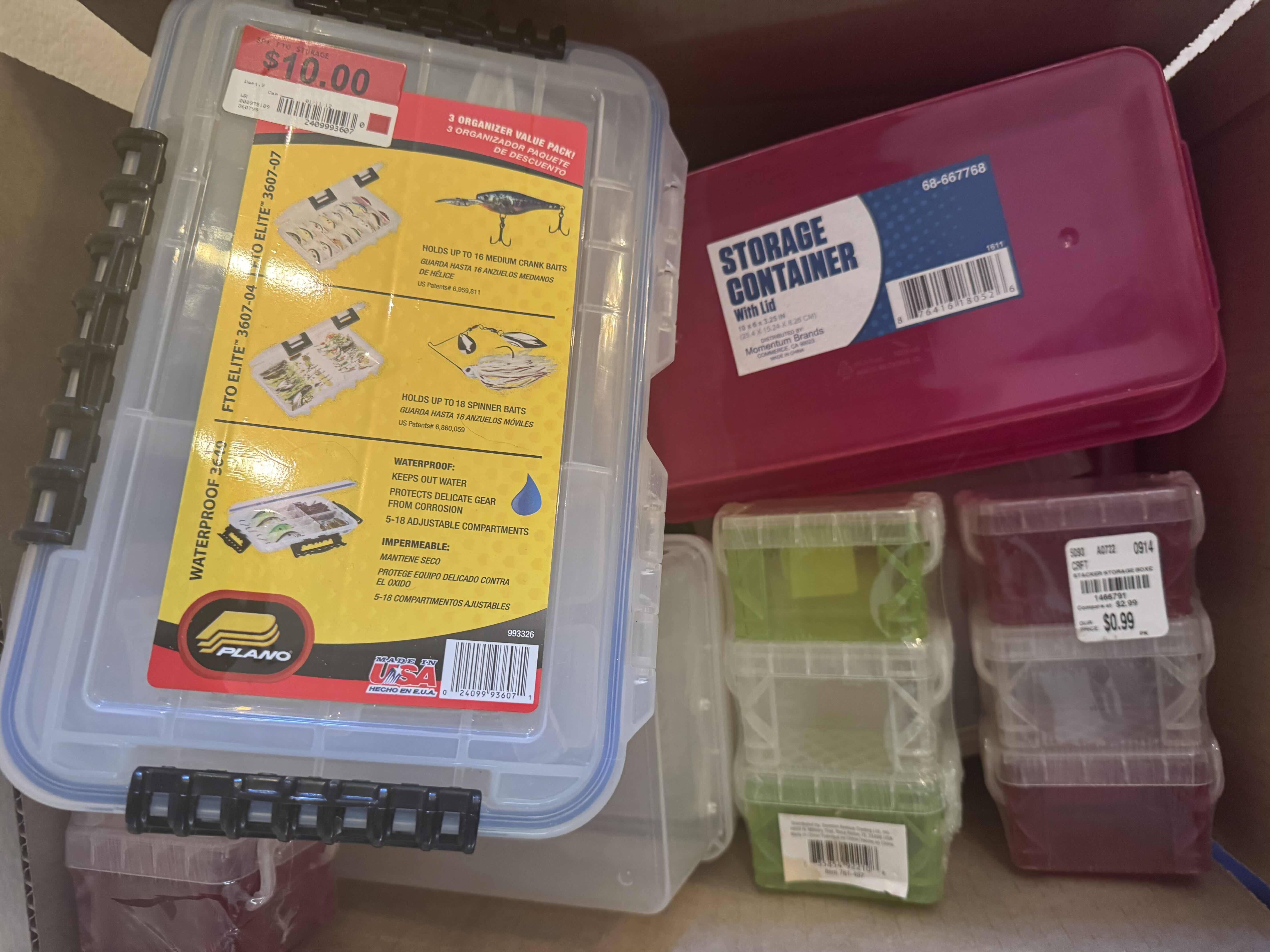 Photo 1 of BOX OF SMALL PLASTIC CONTAINERS AND STORAGE