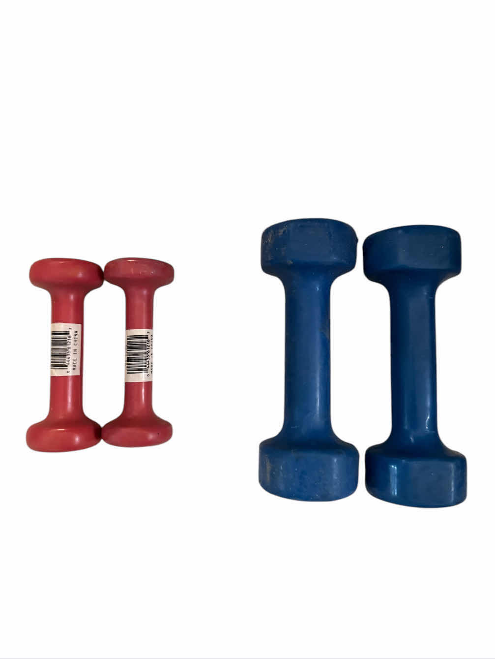 Photo 1 of ASSORTED DUMBBELLS, WORKOUT, LIFTING, WEIGHTS, 3 SETS
8LBS, 5LBS, 2LBS