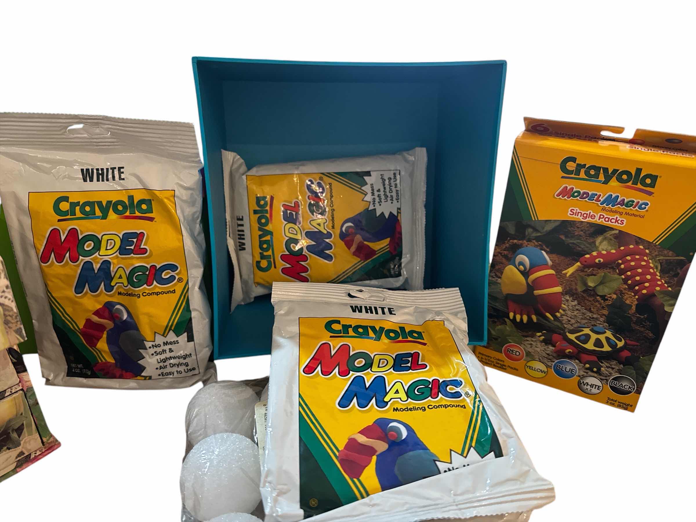 Photo 1 of 3 CONTAINERS (1 IS EMPTY) OF MISCELLANEOUS CRAFTING ITEMS