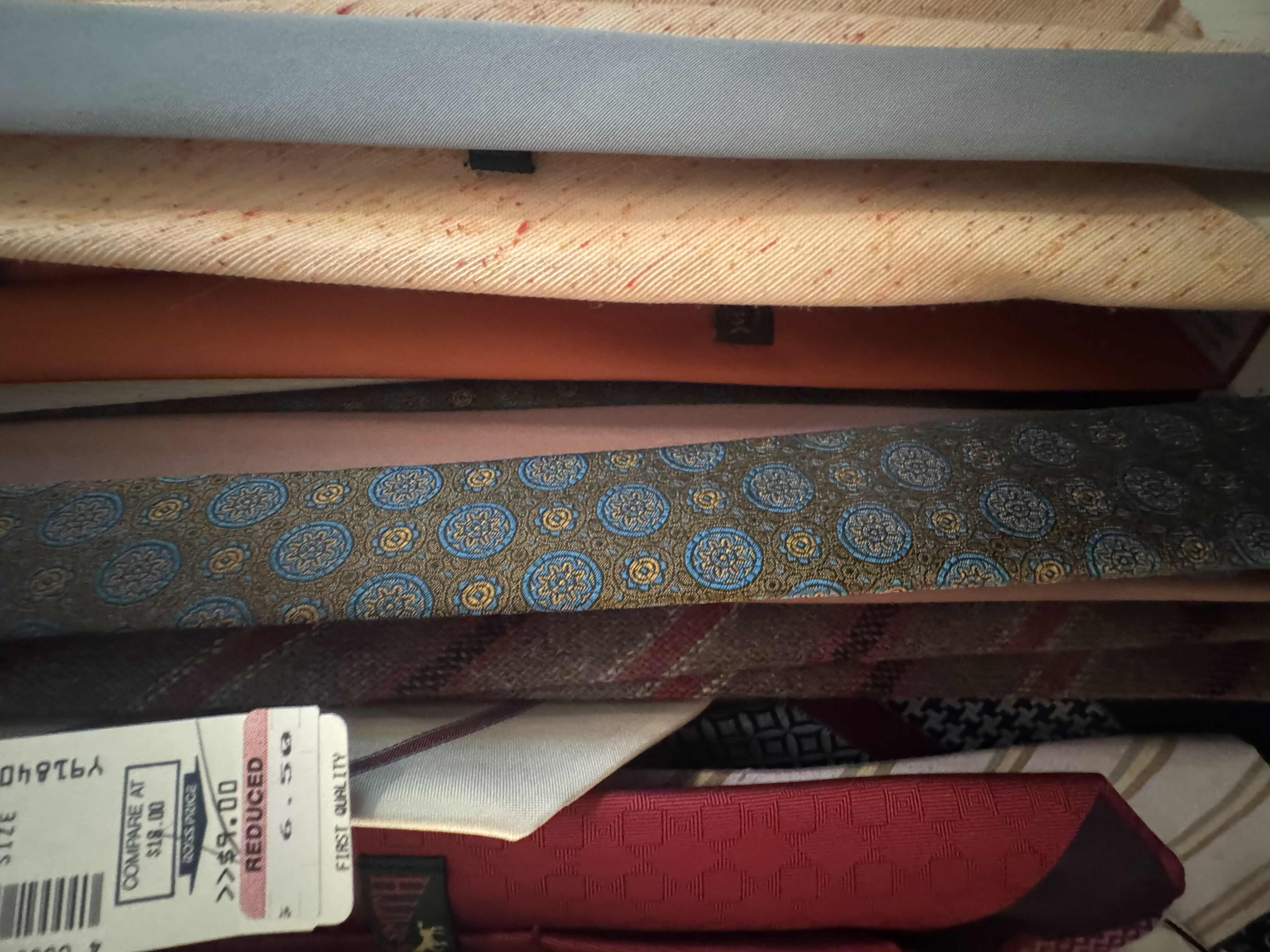Photo 1 of RACK OF ASSORTED MENS TIES, MEN’S CLOTHING