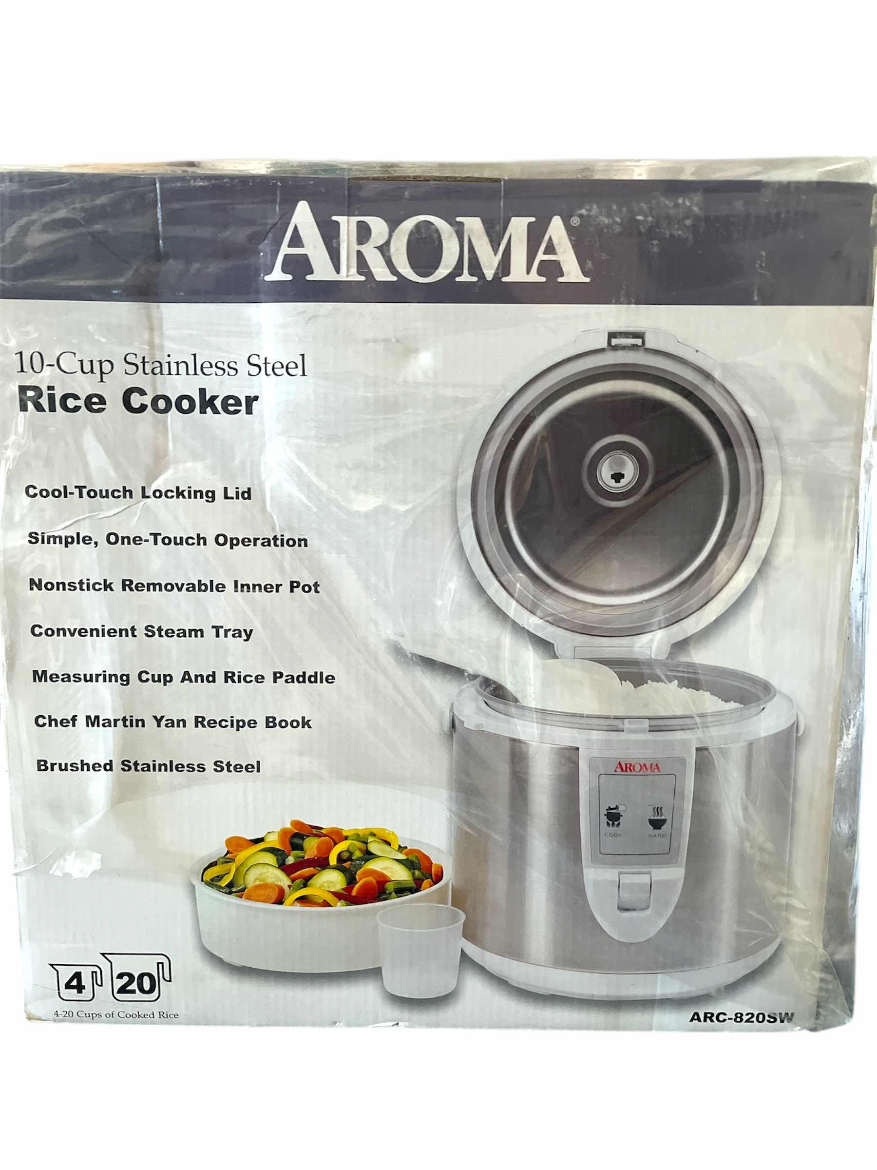 Photo 2 of AROMA 10 CUP STAINLESS STEEL RICE COOKER ARC-820SW