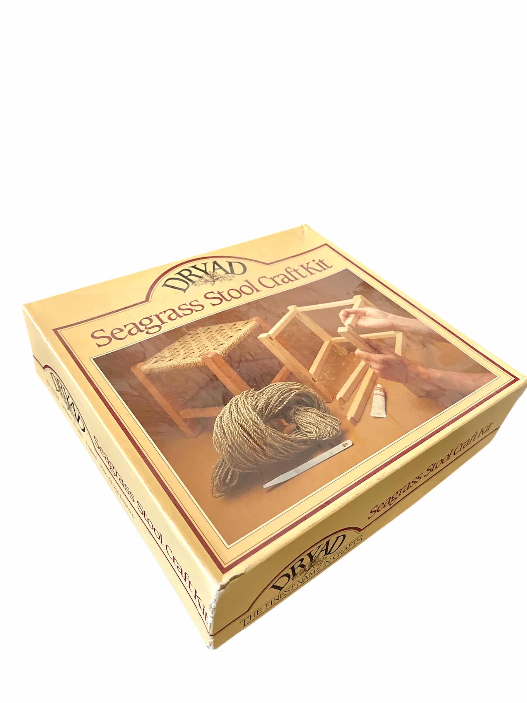 Photo 1 of VINTAGE DRYAD SEAGRASS STOOL CRAFT KIT FROM ENGLAND