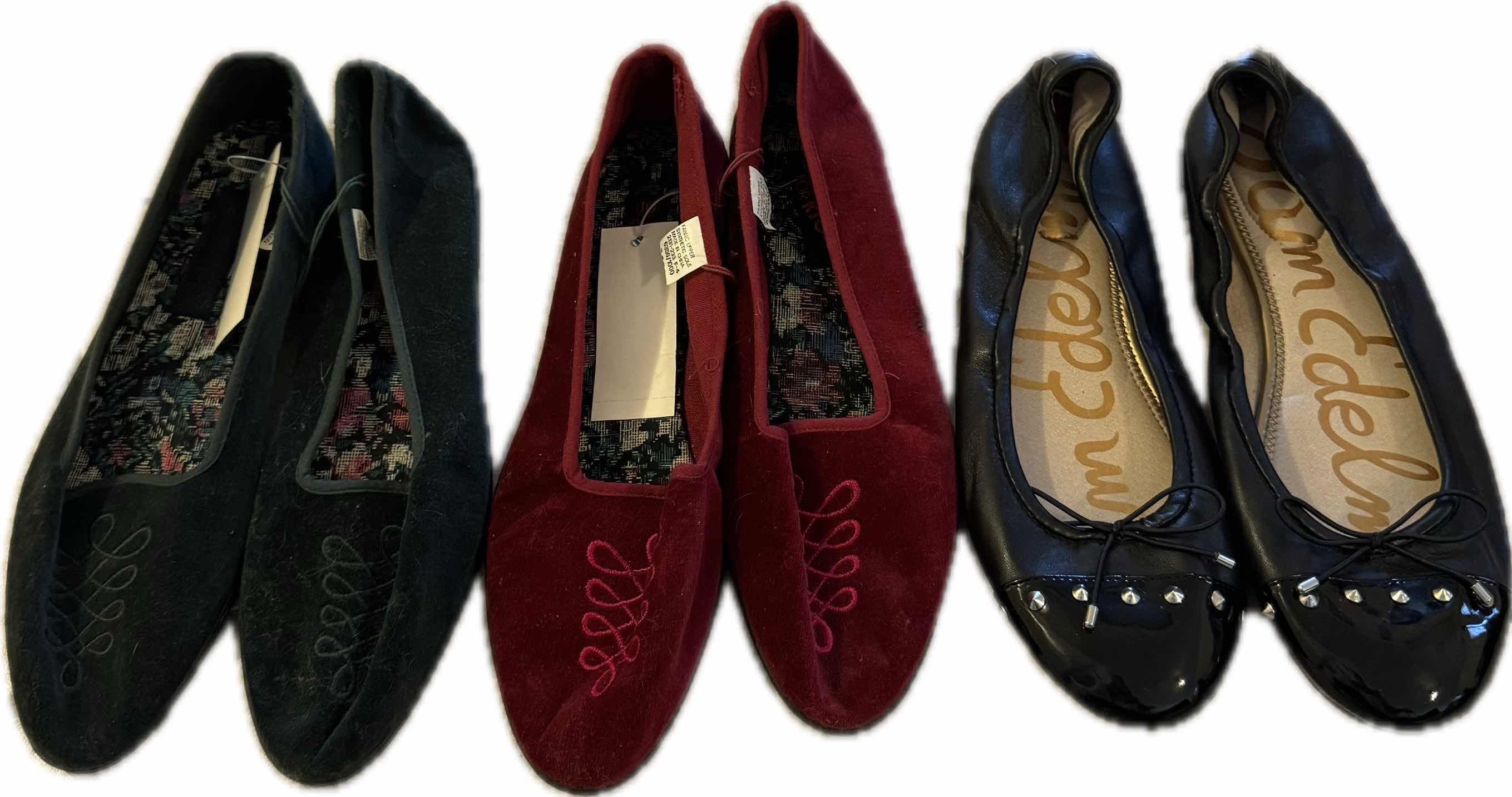 Photo 1 of 50
3- WOMENS SHOES SIZE 10, RED, GREEN JUST FOR KICKS SLIP ON SHOES, BLACK SAM EDELMAN SLIP ON SHOES