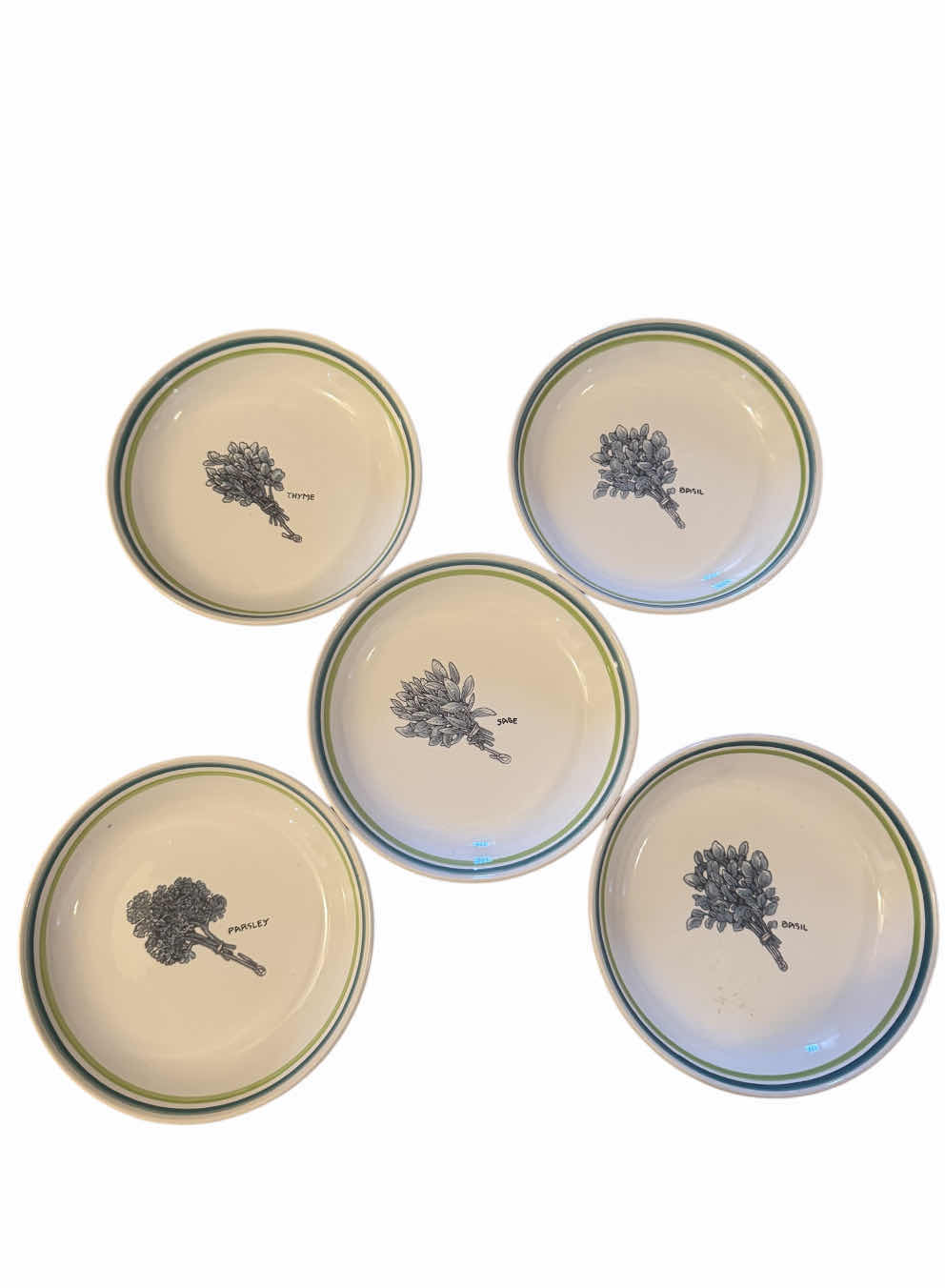 Photo 1 of 5- HIMARK BOTANICAL MADE IN PORTUGAL, THYME, BASIL, PARSLEY, SAGE DESIGNS
D8.5” X H1.5”