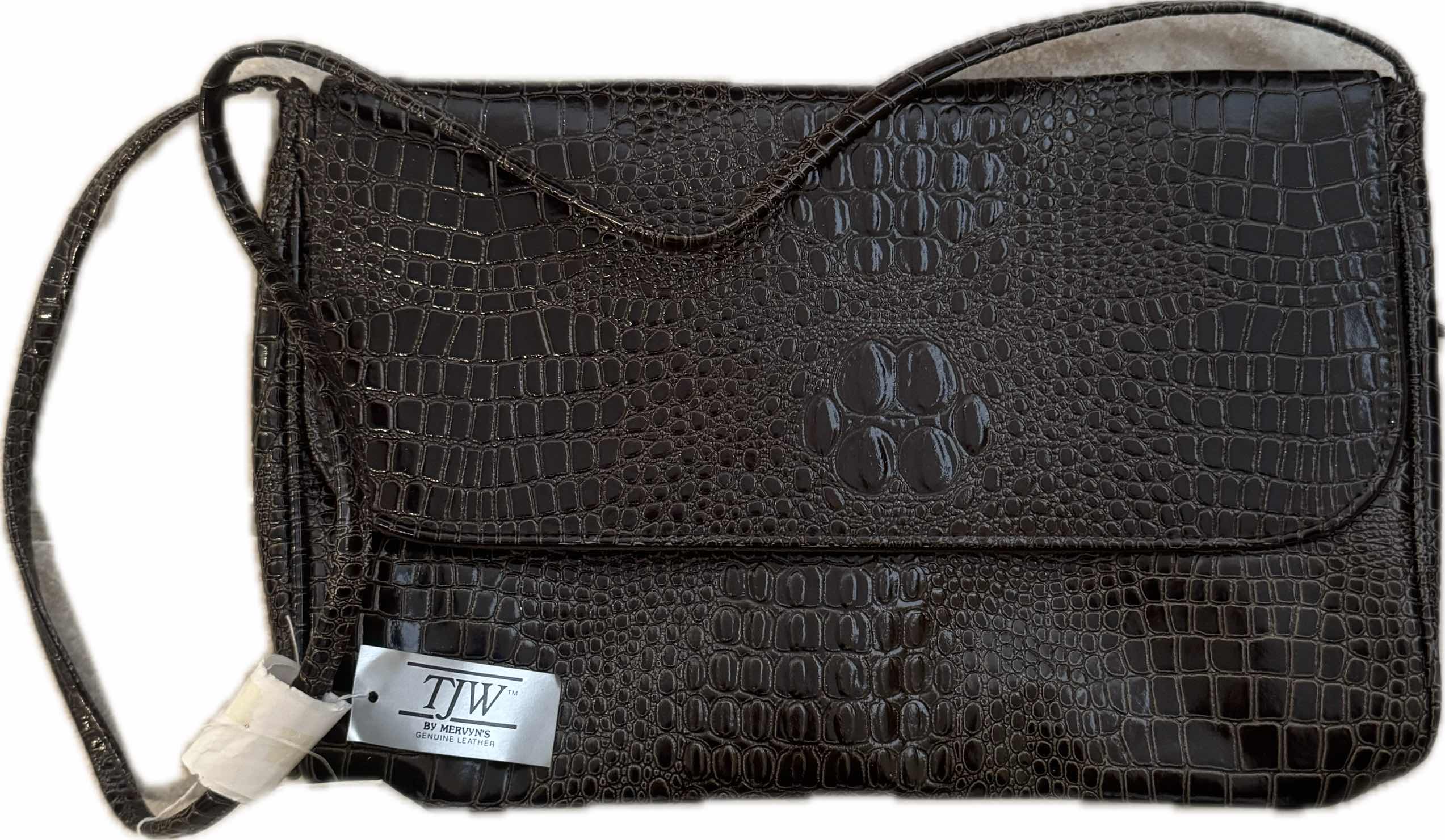 Photo 1 of 3- WOMENS HANDBAGS PURSES, DARK BROWN LEATHER TJW HANDBAG, GRAY/BLACK FAUX LEATHER HANDBAG PURSE, BLACK/BROWN FAUX LEATHER HANDBAG